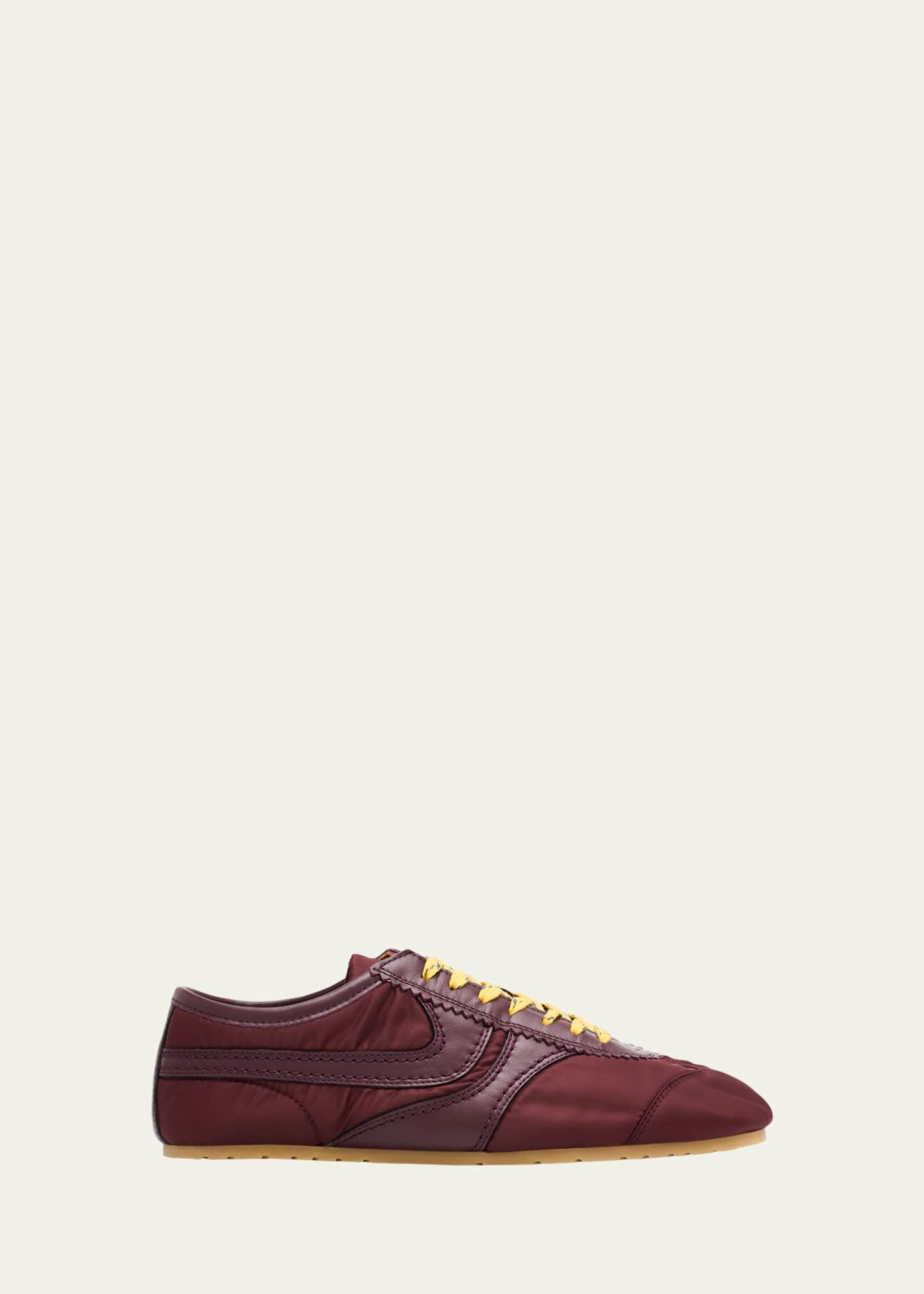 Dries Van Noten Men's Leather-Trimmed Nylon Low-Top Sneakers