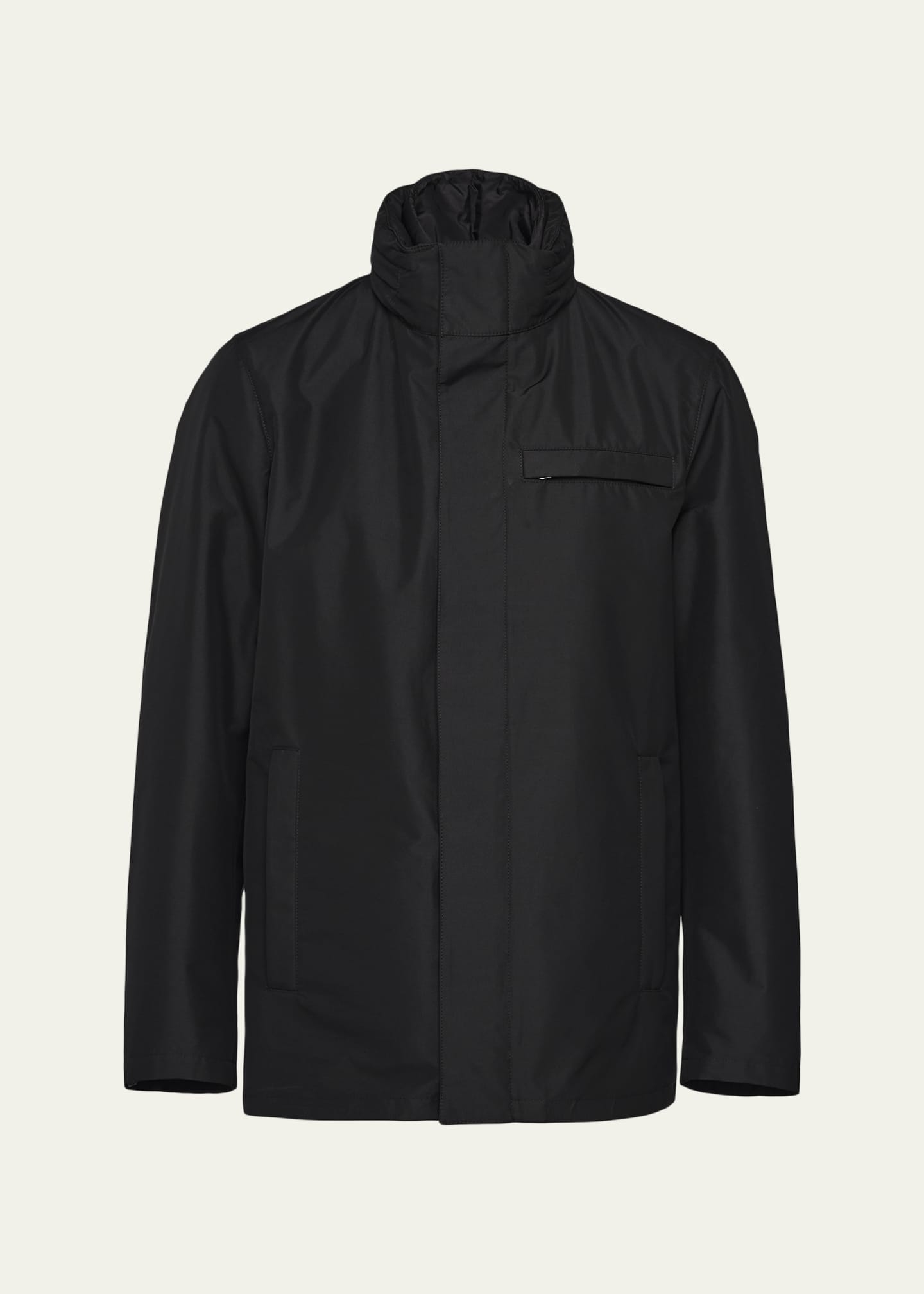 Prada Men's Technical Fabric Blouson Jacket with Hood - Bergdorf