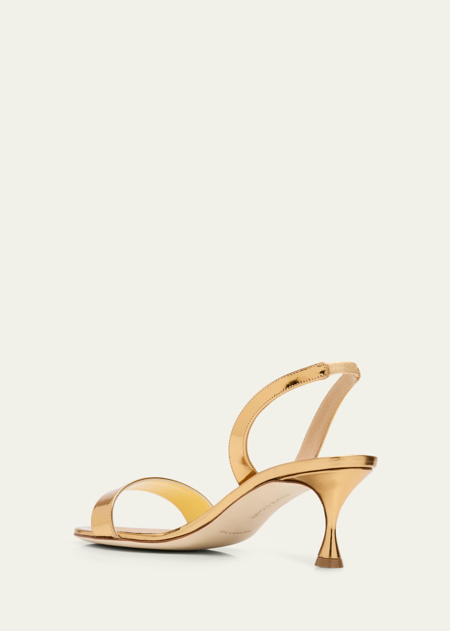 Manolo Blahnik 50mm Cupisanpla Metallic Leather Sandals - Bergdorf