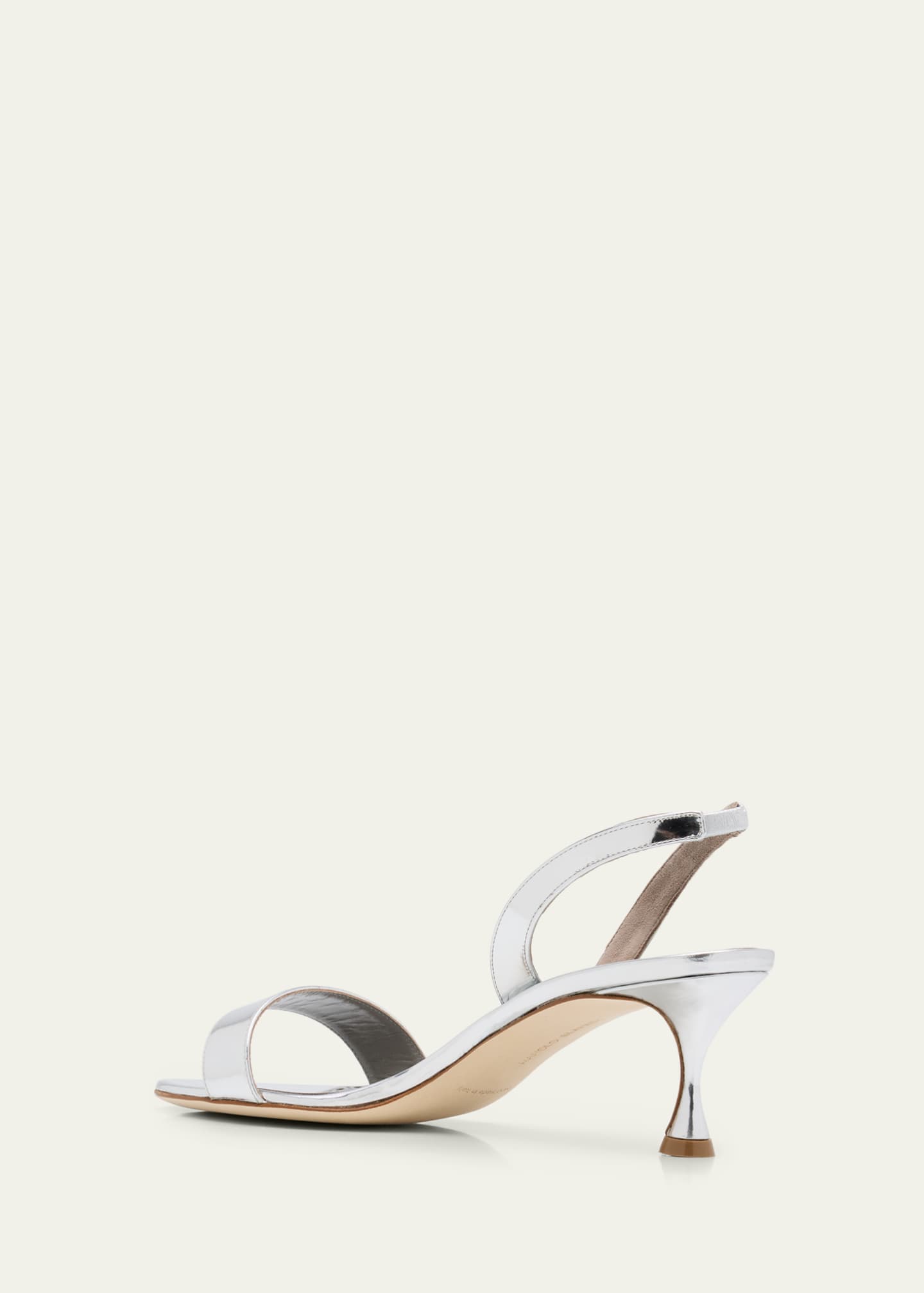 Manolo Blahnik 50mm Cupisanpla Metallic Leather Sandals - Bergdorf