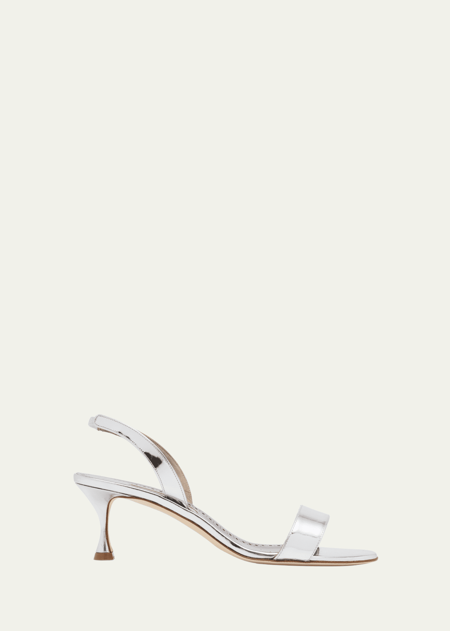 Manolo Blahnik 50mm Cupisanpla Metallic Leather Sandals - Bergdorf