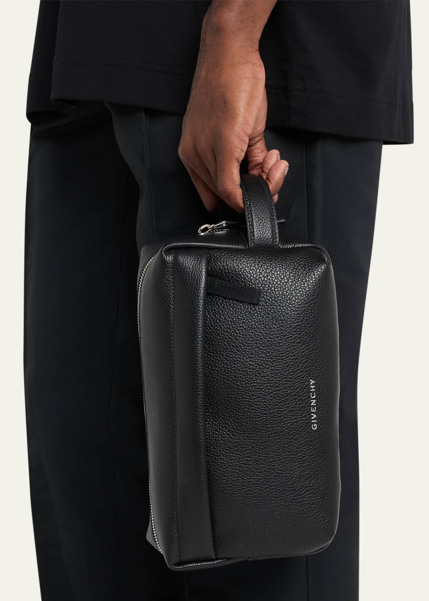 Givenchy Men's U Backpack Toiletry Bag in Grained Leather