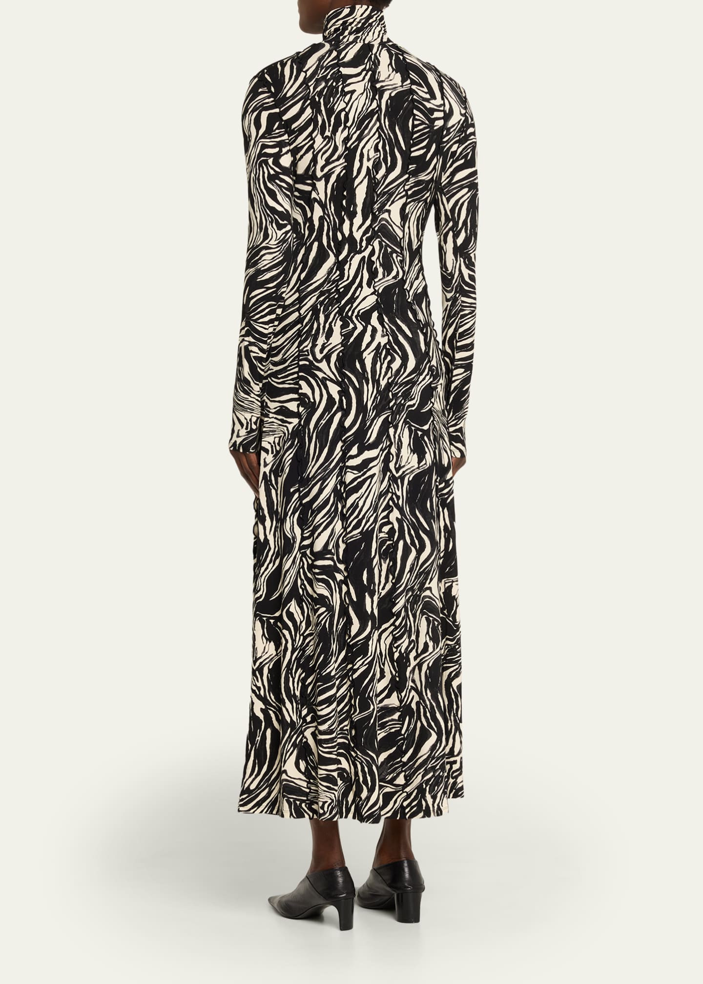 Proenza Schouler White Label Mabel Jersey Turtleneck Dress, Asphalt Multi, Women's, XS, Casual & Work Dresses Jersey Dresses