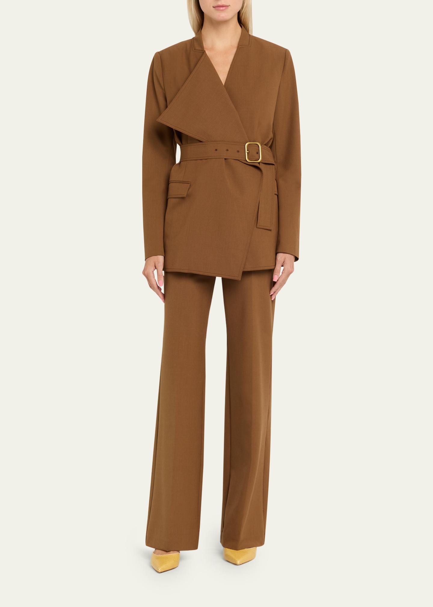 Ulla Johnson Zehra Draped Blazer Jacket With Belt - Bergdorf Goodman