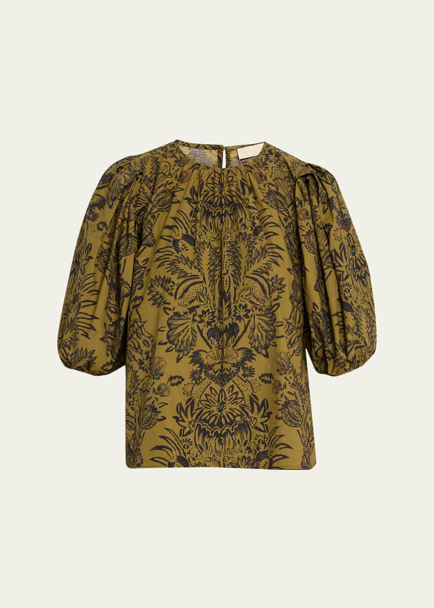Ulla Johnson Frantiska Floral Poplin Puff-Sleeve Blouse - Bergdorf
