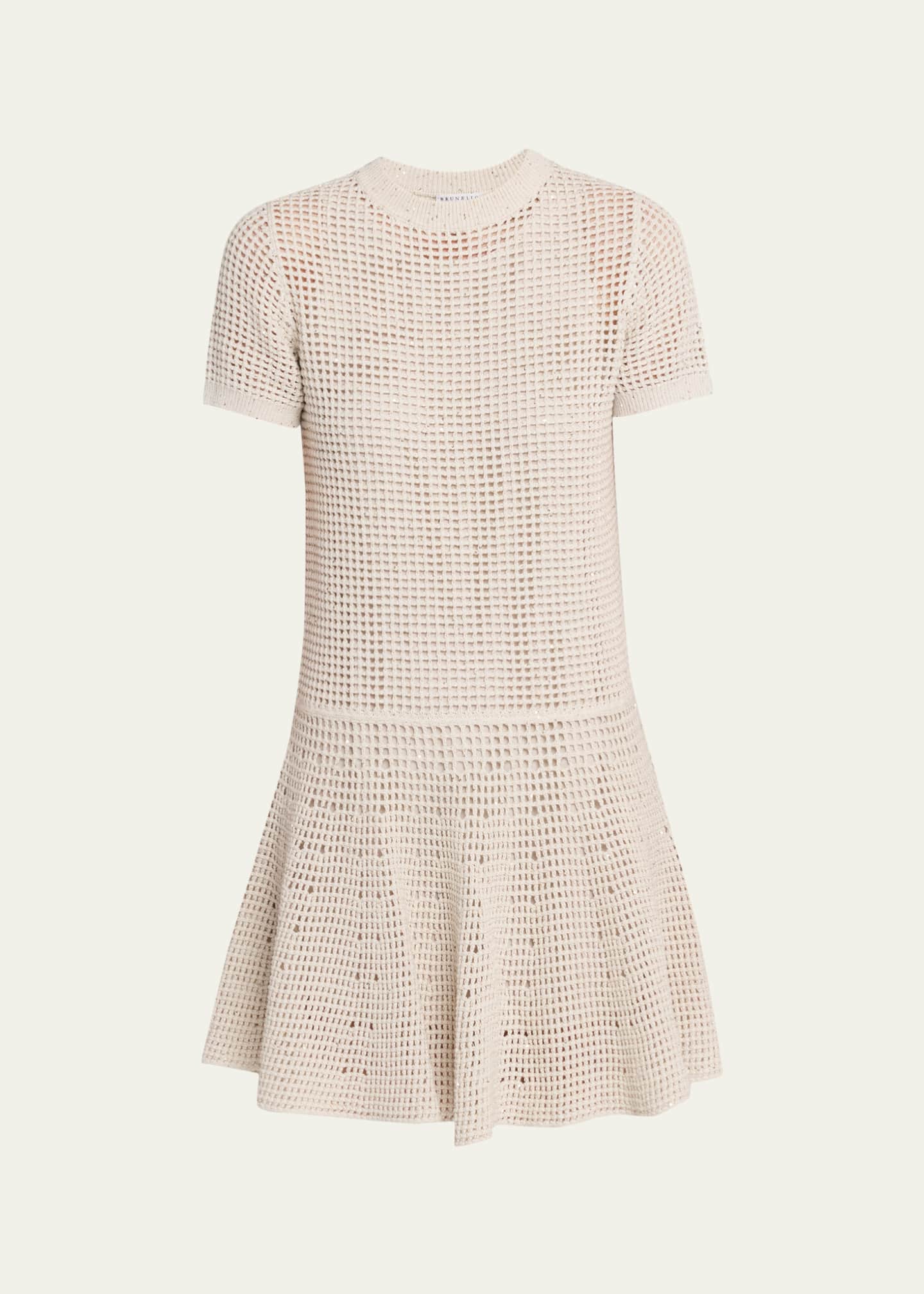 open knit mini dress Women's The Breeze In My Hair White Open Knit Cover Up Mini Dress | Size: L