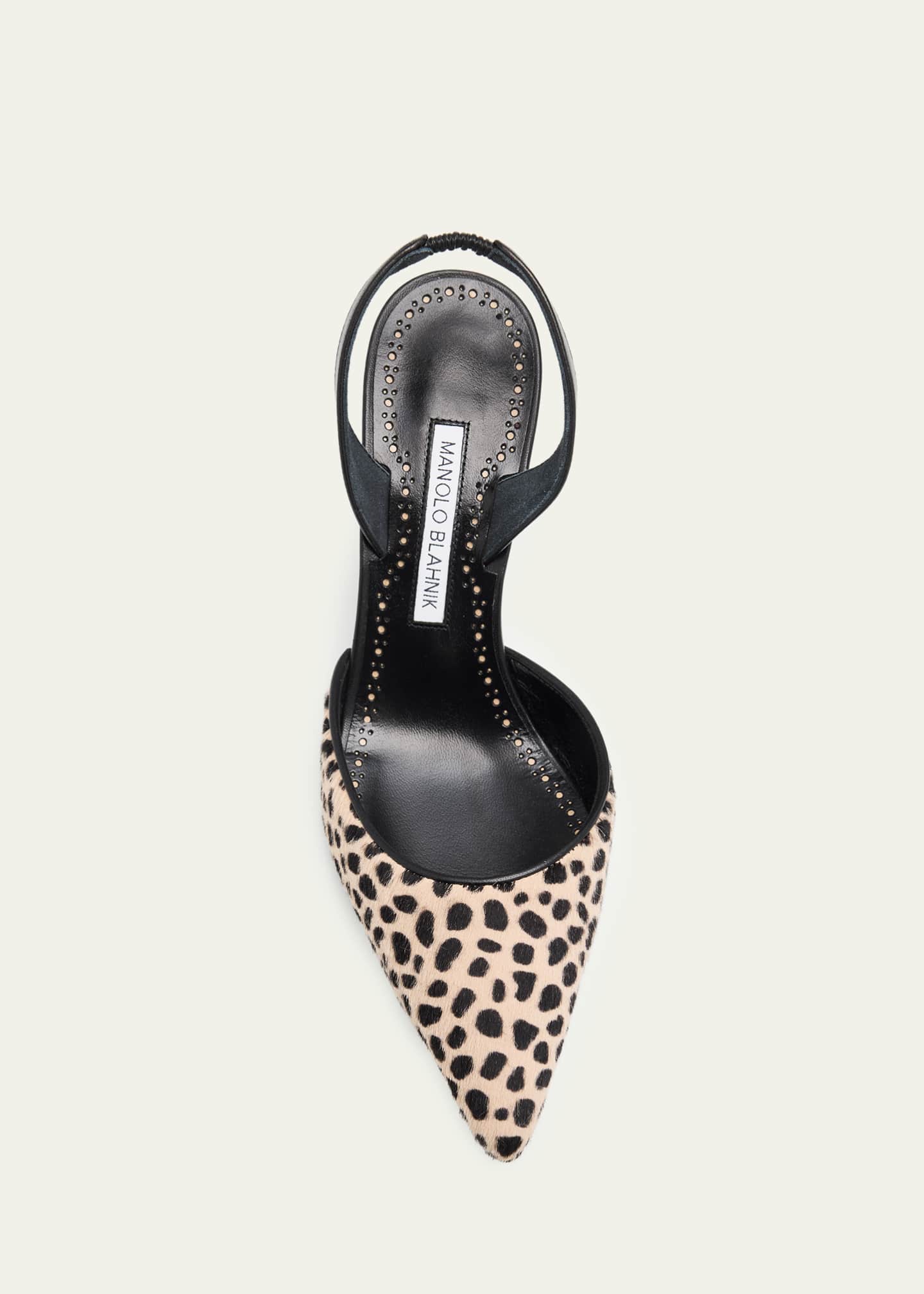 Manolo Blahnik 70mm Carolyne Calf Hair Slingback Pumps - Bergdorf