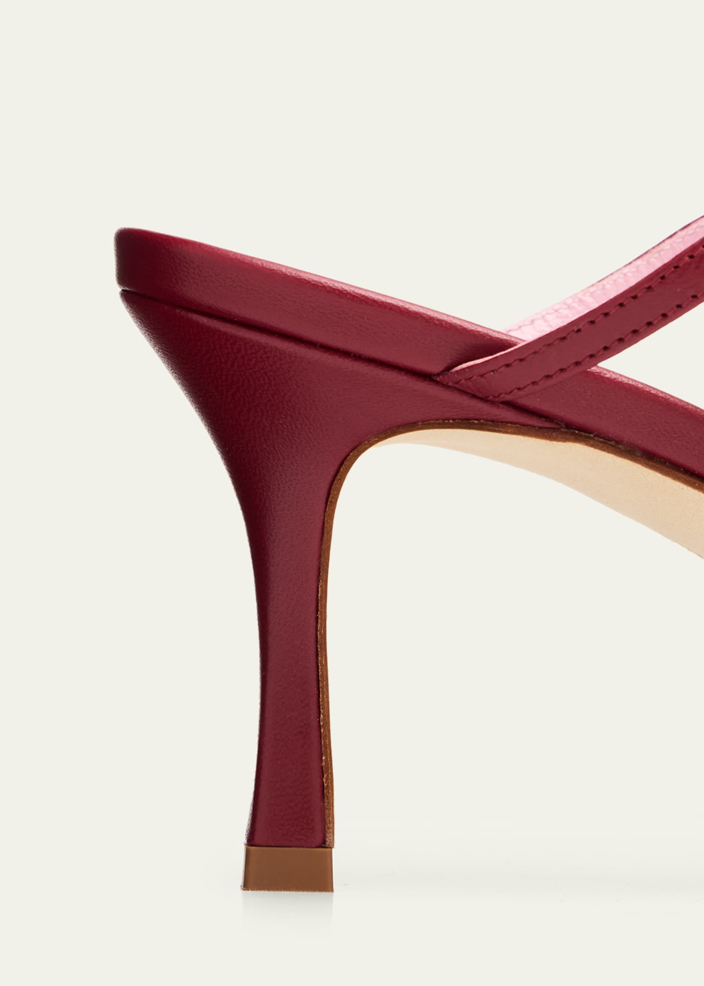 Manolo Blahnik 70mm Versa Leather Mule Sandals - Bergdorf Goodman