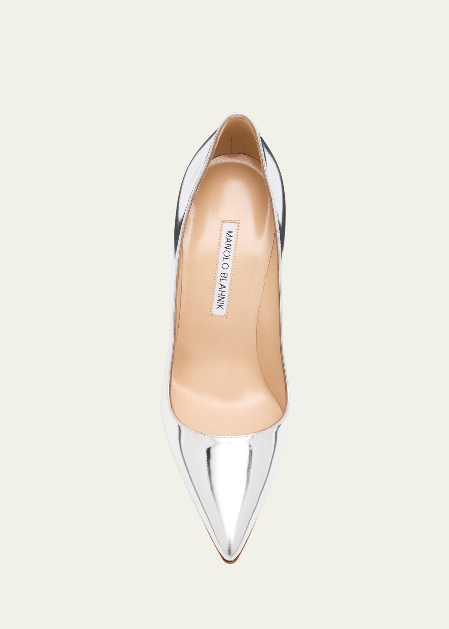 Manolo Blahnik 105mm BB Metallic Leather Pumps - Bergdorf Goodman