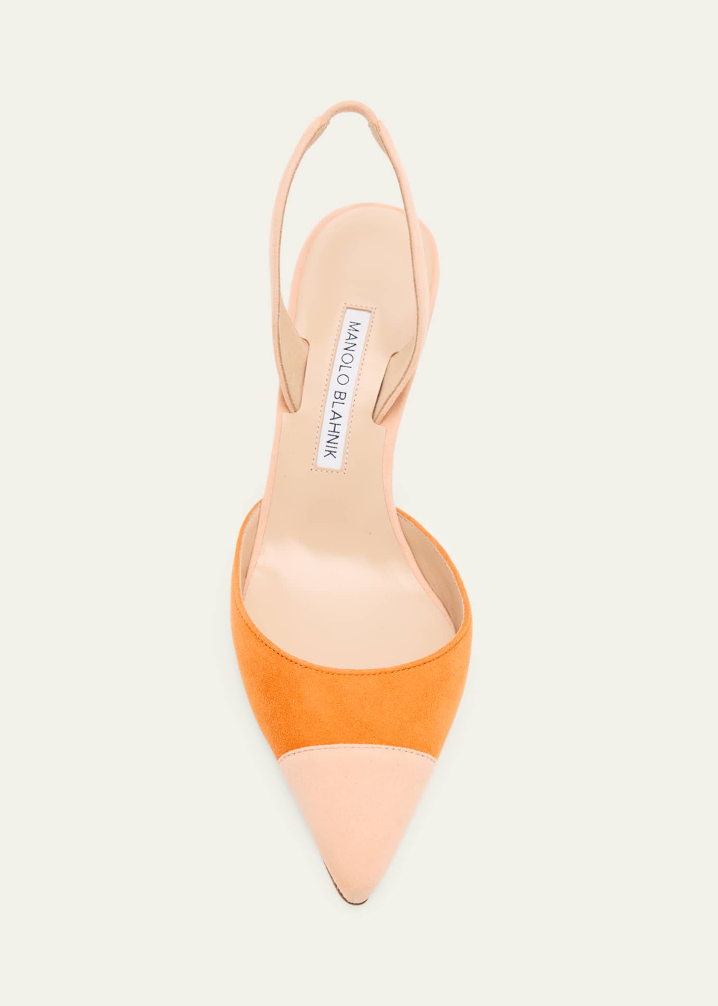 Manolo Blahnik 70mm Capsli Bicolor Suede Pumps - Bergdorf Goodman