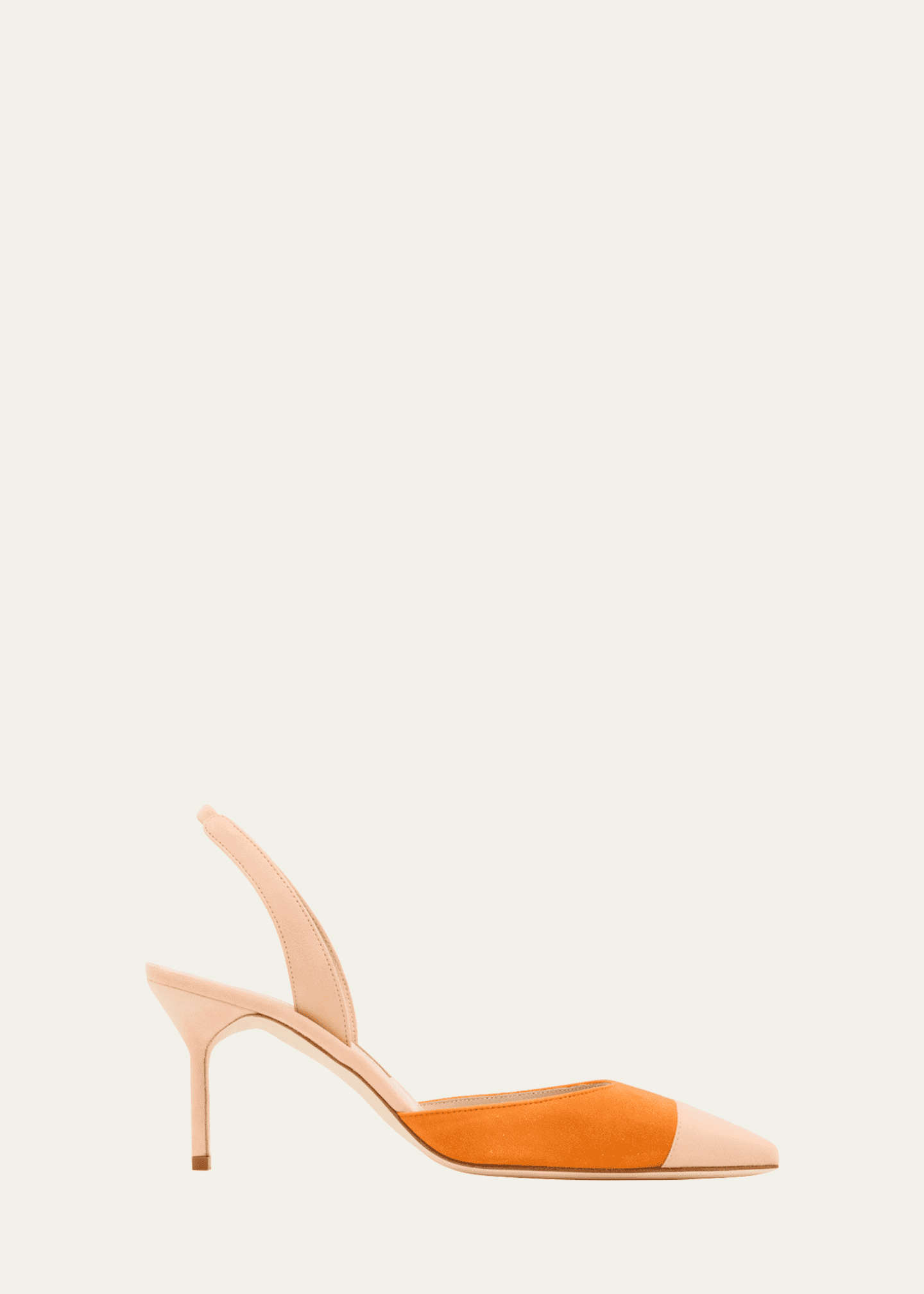 Manolo Blahnik 70mm Capsli Bicolor Suede Pumps - Bergdorf Goodman