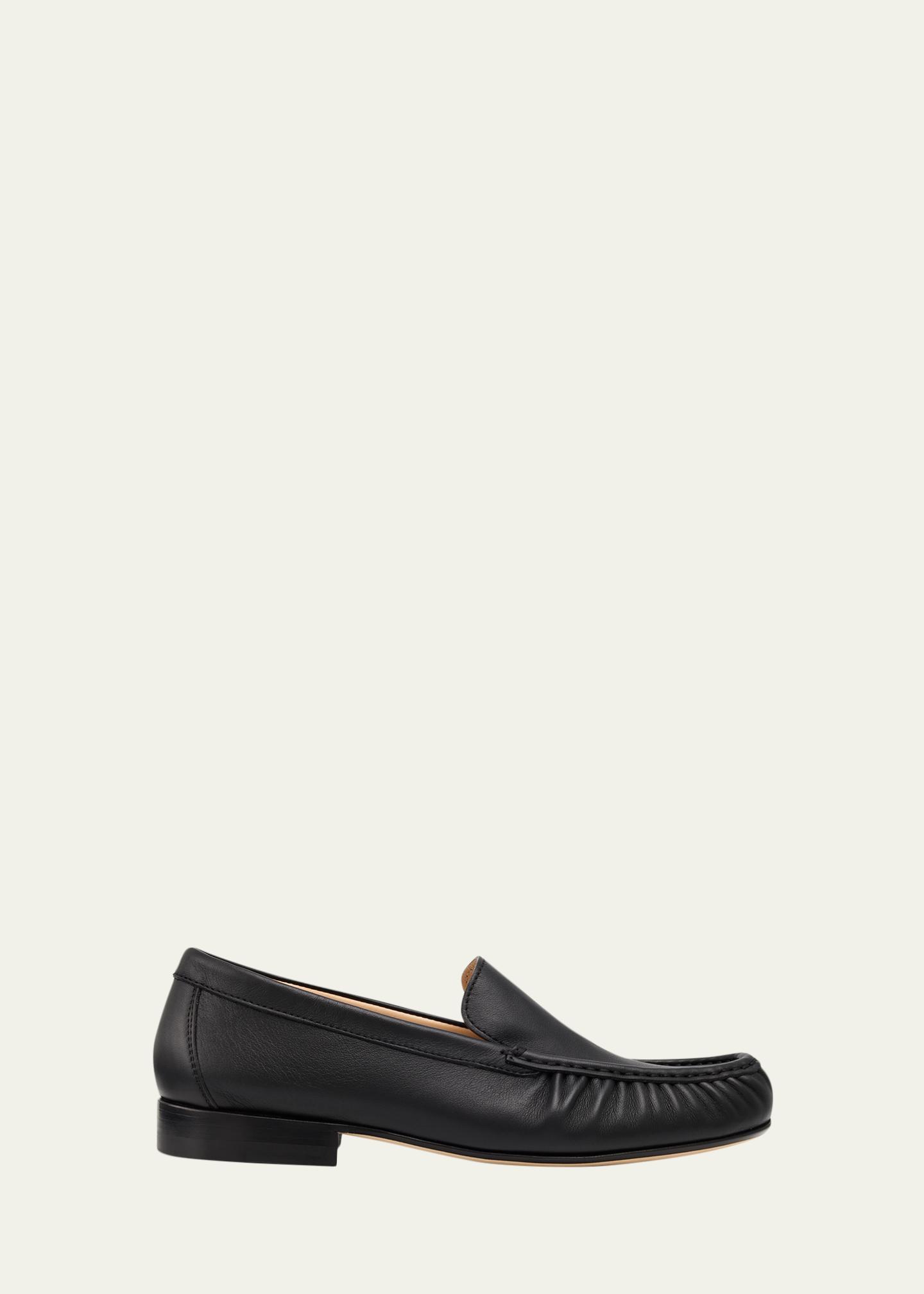 Manolo Blahnik Leonda Leather Loafers - Bergdorf Goodman