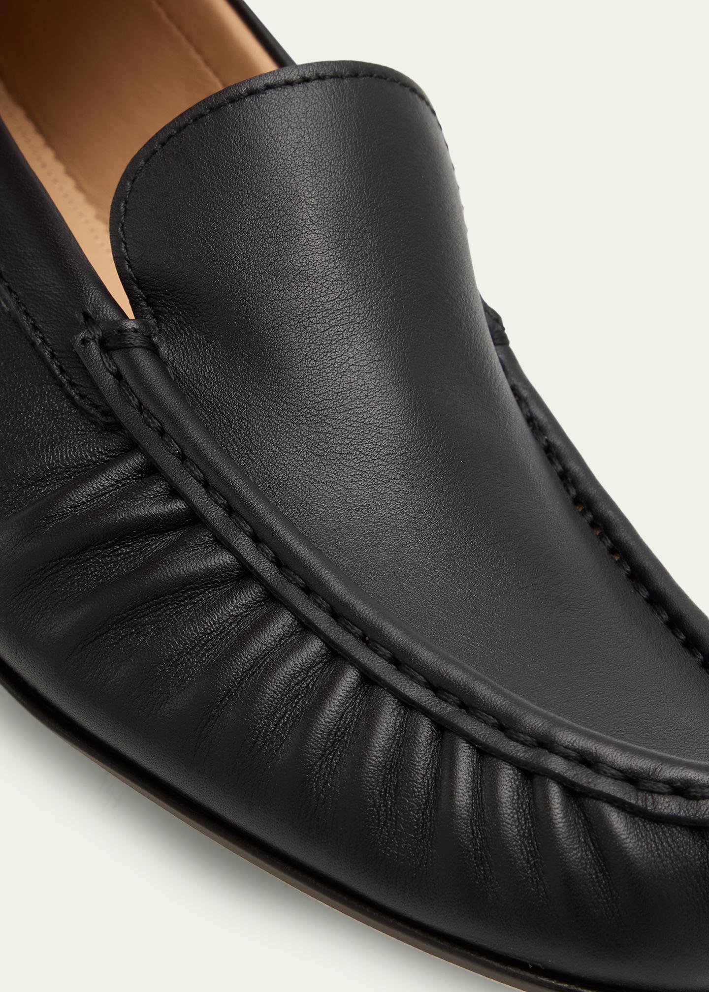 Manolo Blahnik size 9.5 black leather loafers Manolo Blahnik Manolo Blahnik Black Calfskin Mario Loafers  main image 2