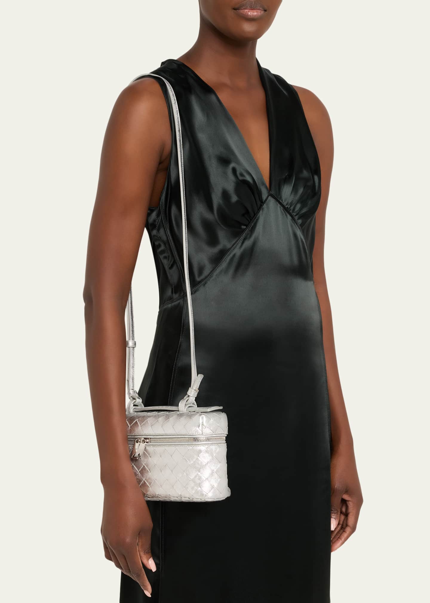 Bottega Veneta Bang Bang Laminated Leather Vanity Crossbody Bag