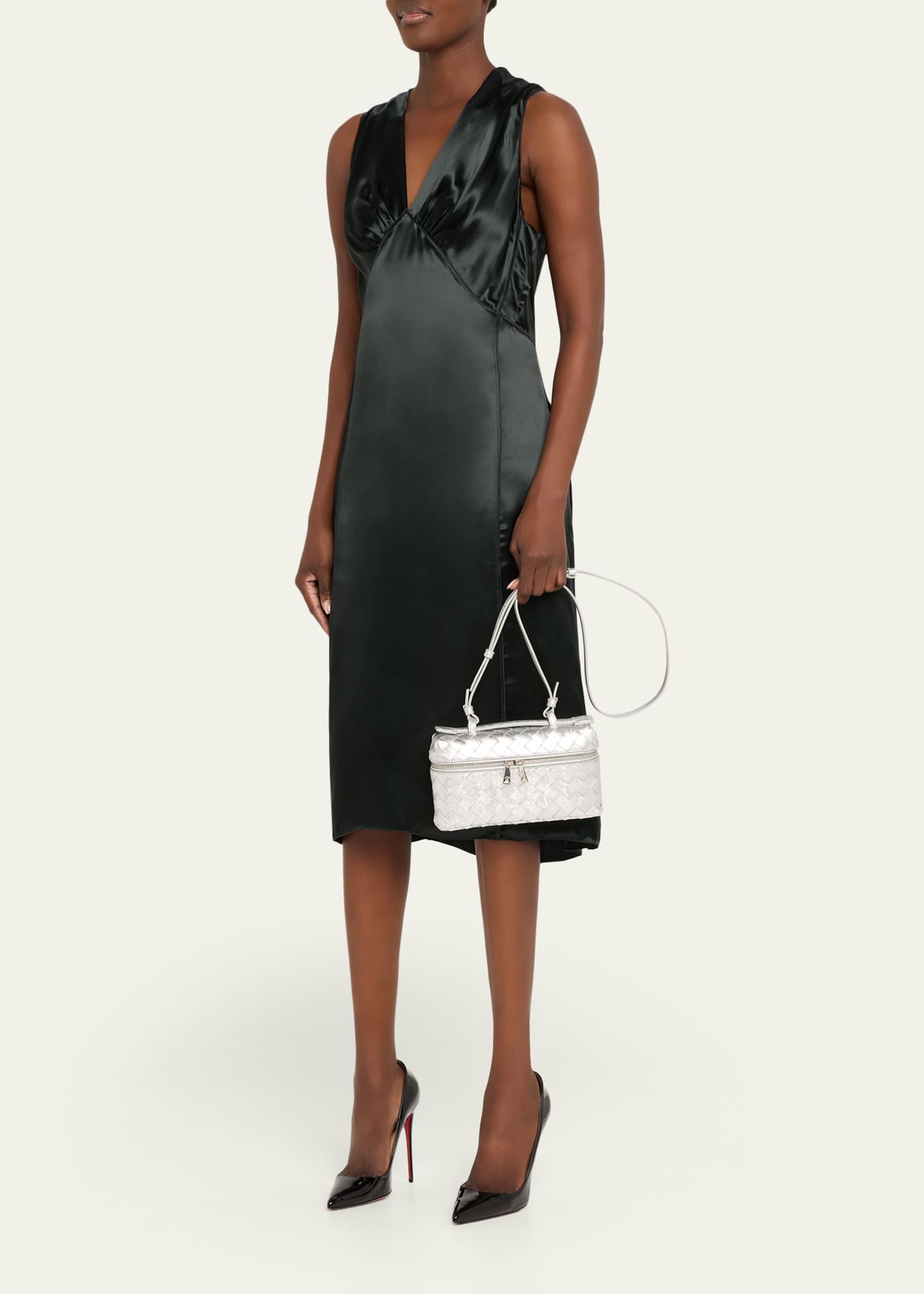 Bottega Veneta Bang Bang Laminated Leather Vanity Crossbody Bag