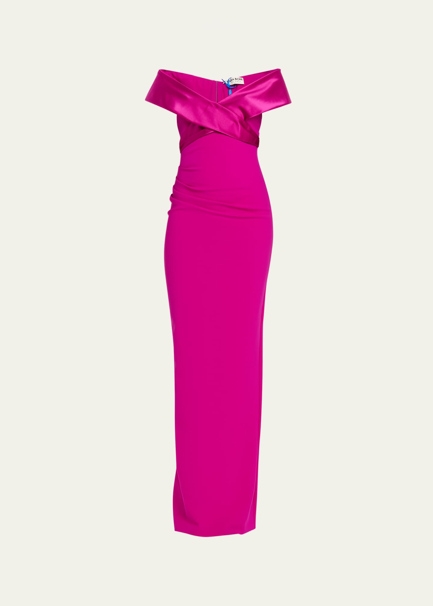 chiara boni pink dress Chiara Boni La Petite Robe Pink Draped Ruffle Gown Formal Evening Dress  Barbie