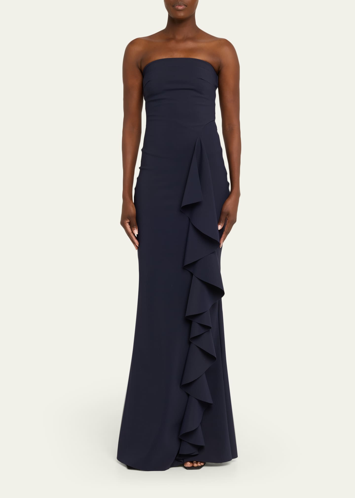 Chiara Boni La Petite Robe Risti Strapless Draped Mermaid Gown