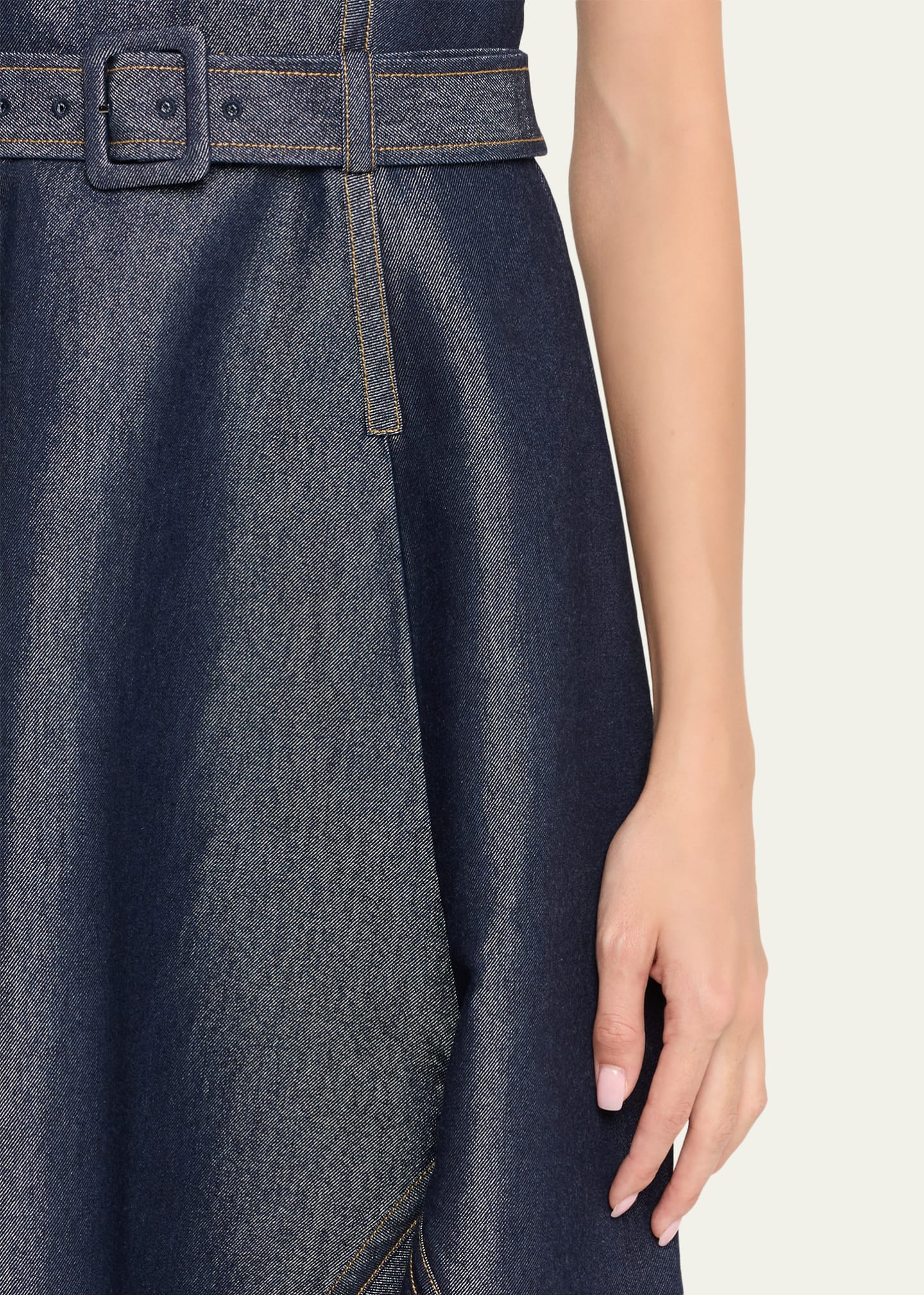 slim fit dress slacks Well Rehearsed Rhinestone Denim Mini Dress – Josie's Boutique main image 0