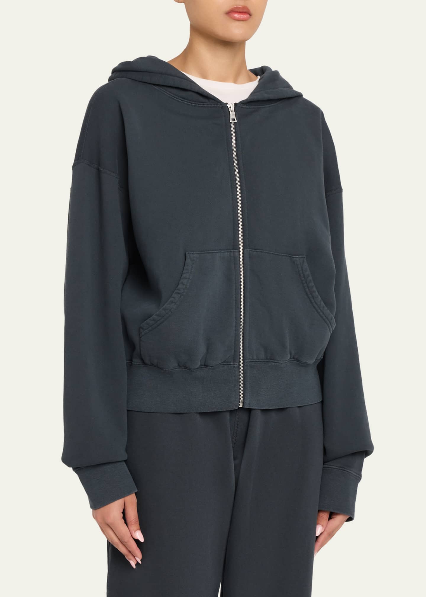 SLVRLAKE Cotton Fleece Zip Hoodie - Bergdorf Goodman