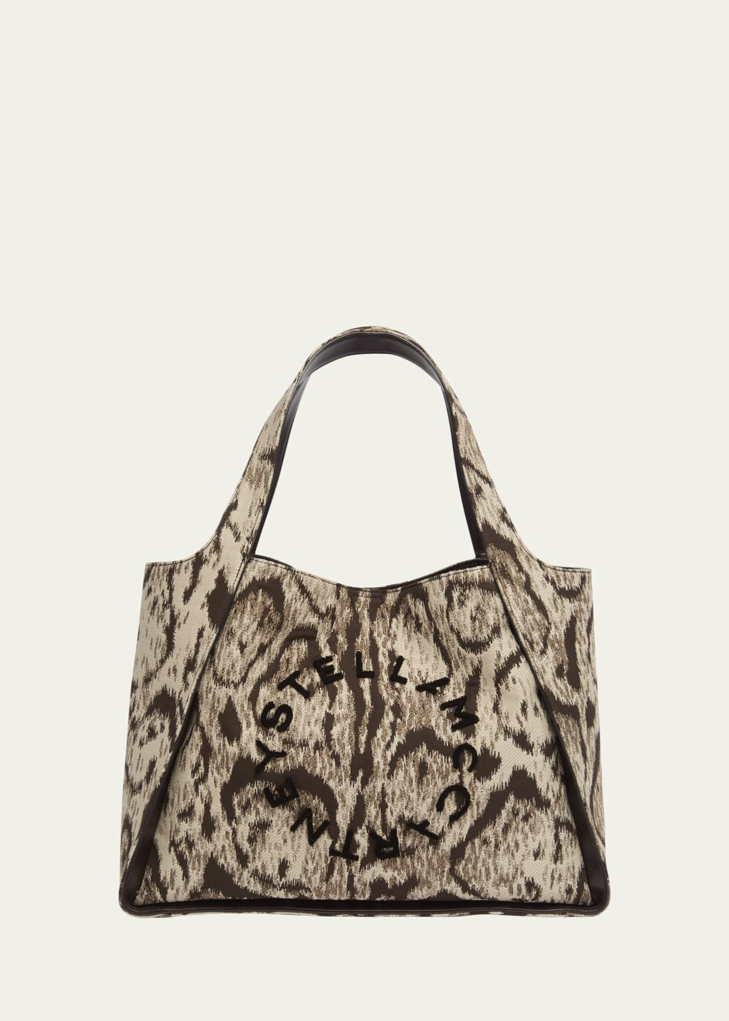 Stella McCartney Cloud Leopard Jacquard Logo Tote Bag - Bergdorf