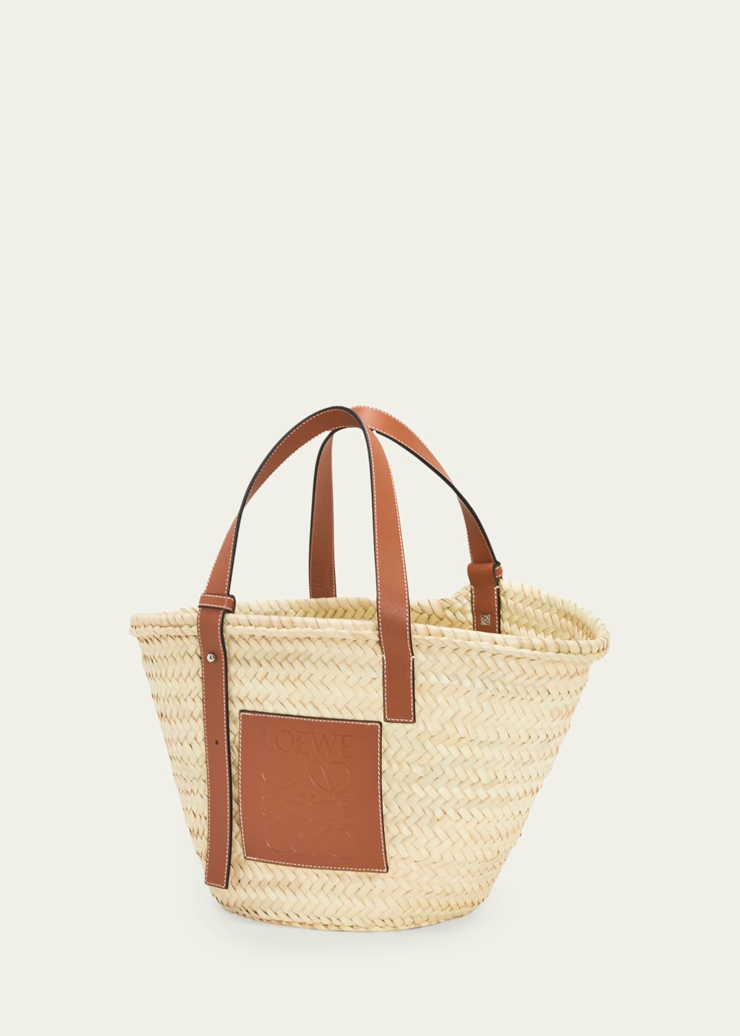 Basket Medium Woven Raffia Tote Bag