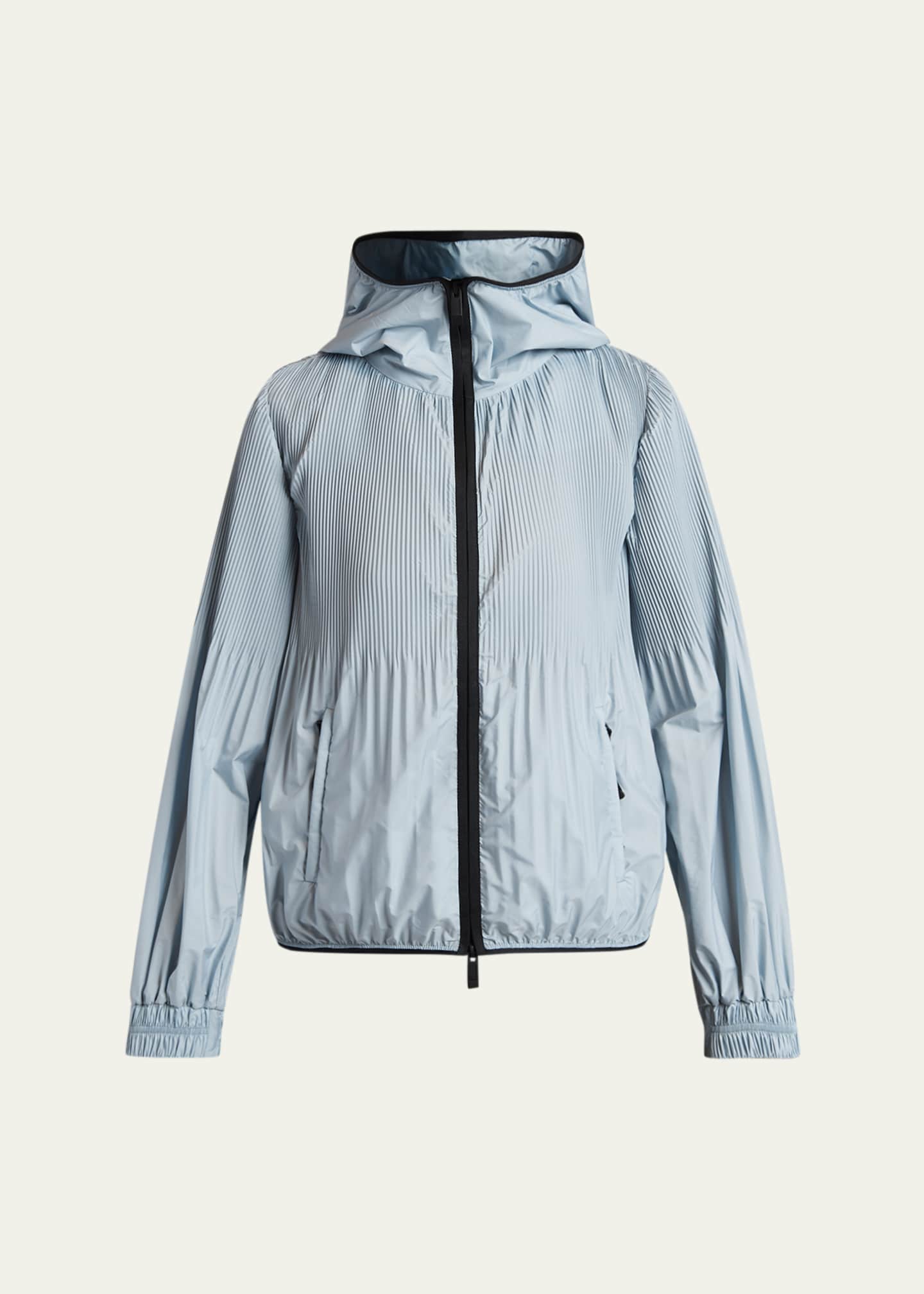 Moncler Anemone Pleated Hooded Jacket - Bergdorf Goodman