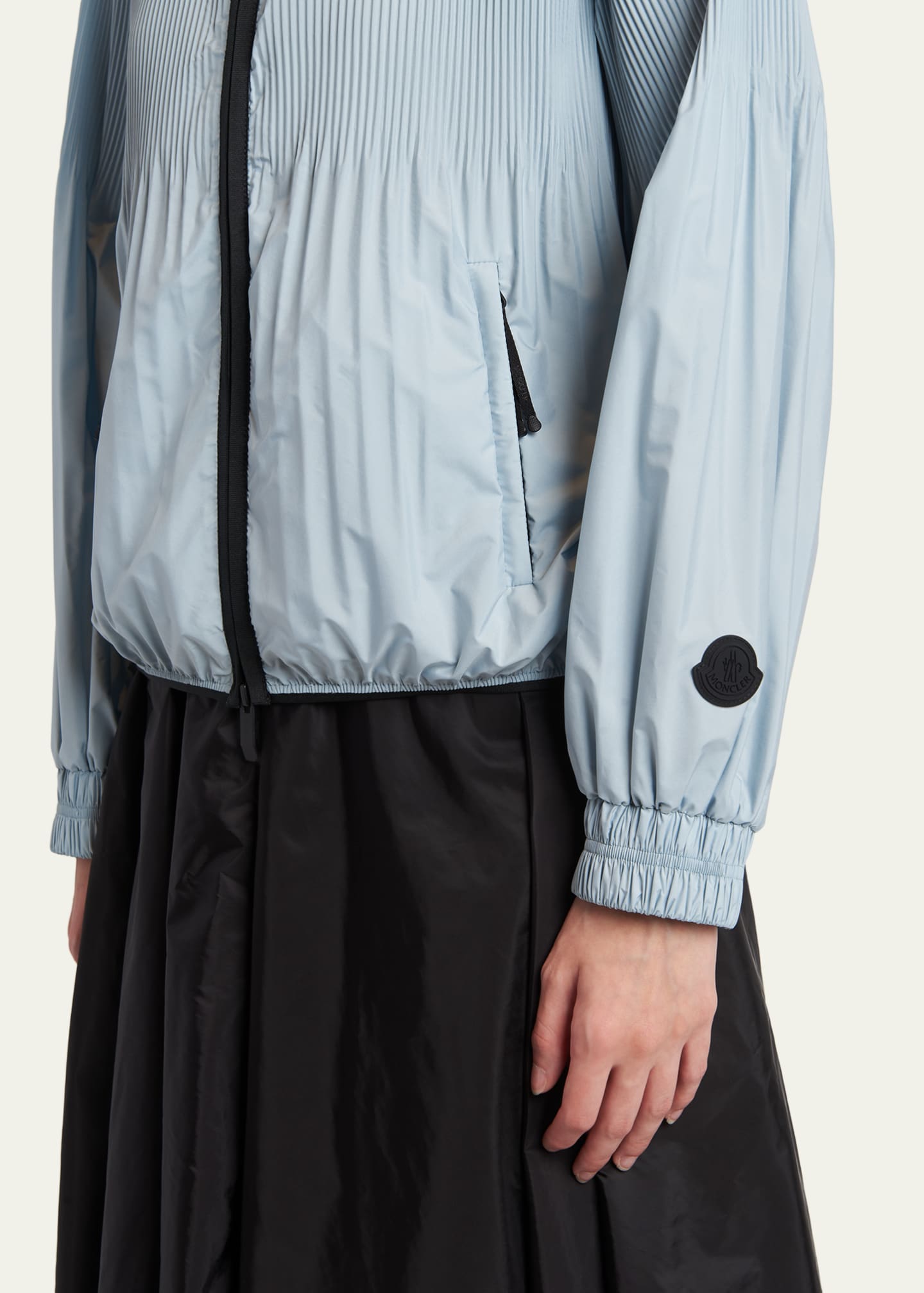 Moncler Anemone Pleated Hooded Jacket - Bergdorf Goodman