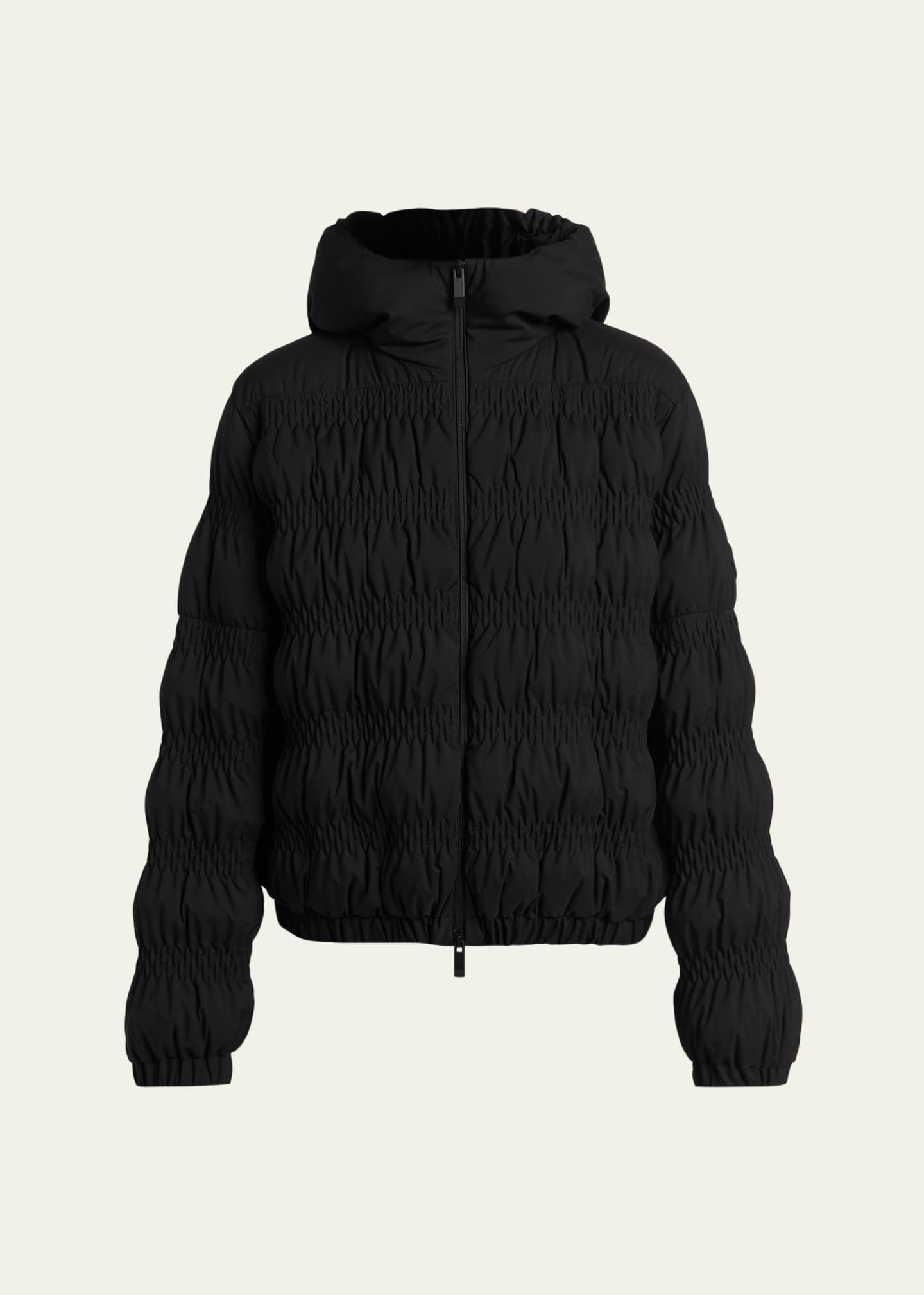 Moncler Noyer Gather-Quilted Hooded Short Down Jacket - Bergdorf