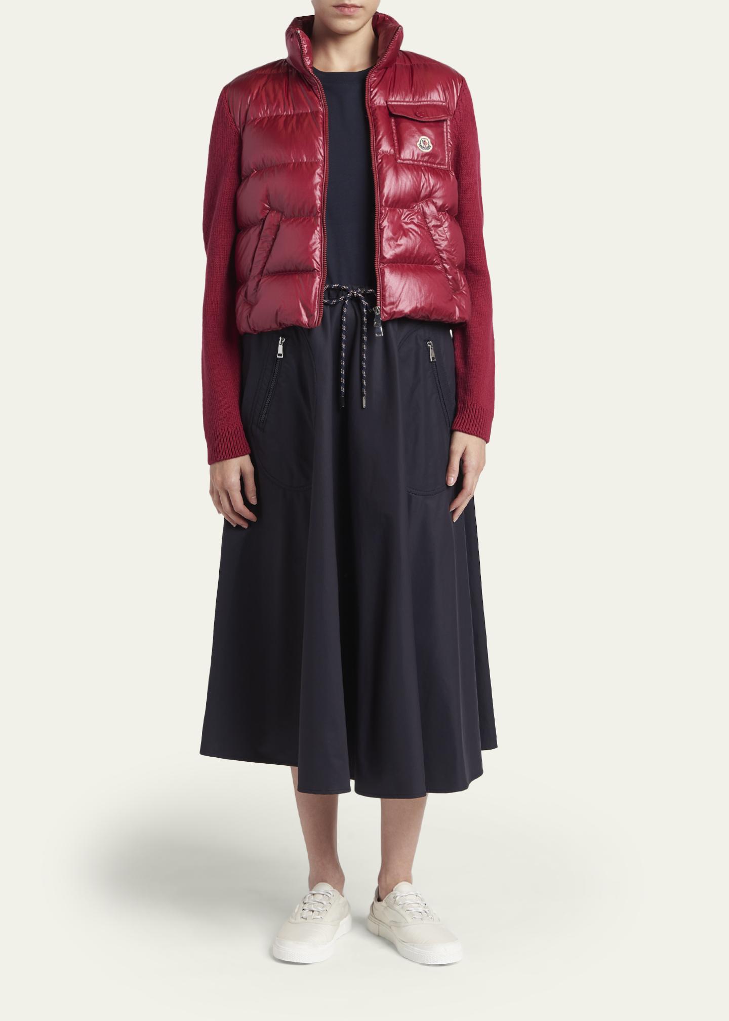 Moncler Padded Zip-Up Wool Cardigan - Bergdorf Goodman