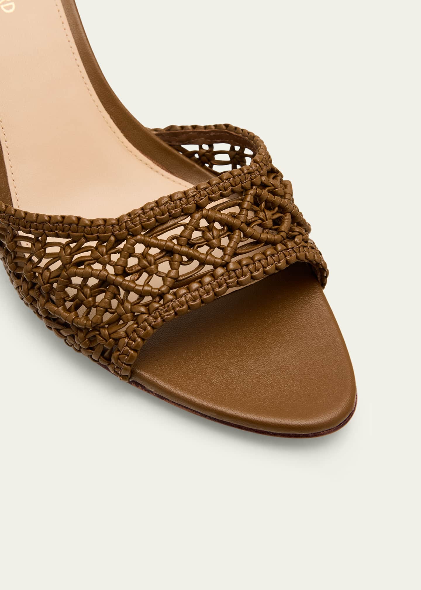 Veronica Beard 70mm Tia Macrame Leather Sandals - Bergdorf Goodman