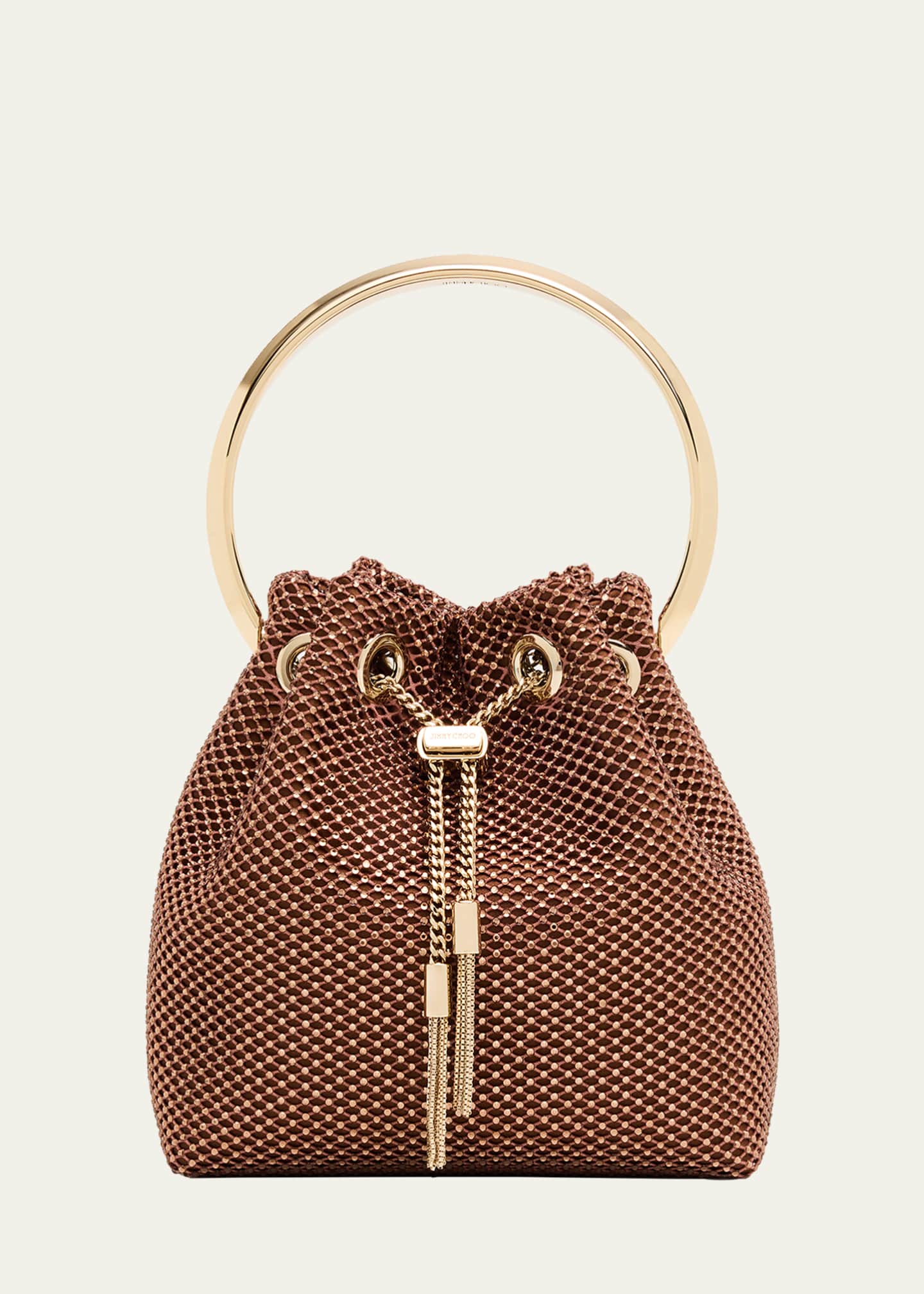 Jimmy Choo Bon Bon Crystal Mesh Top-Handle Bag - Bergdorf Goodman