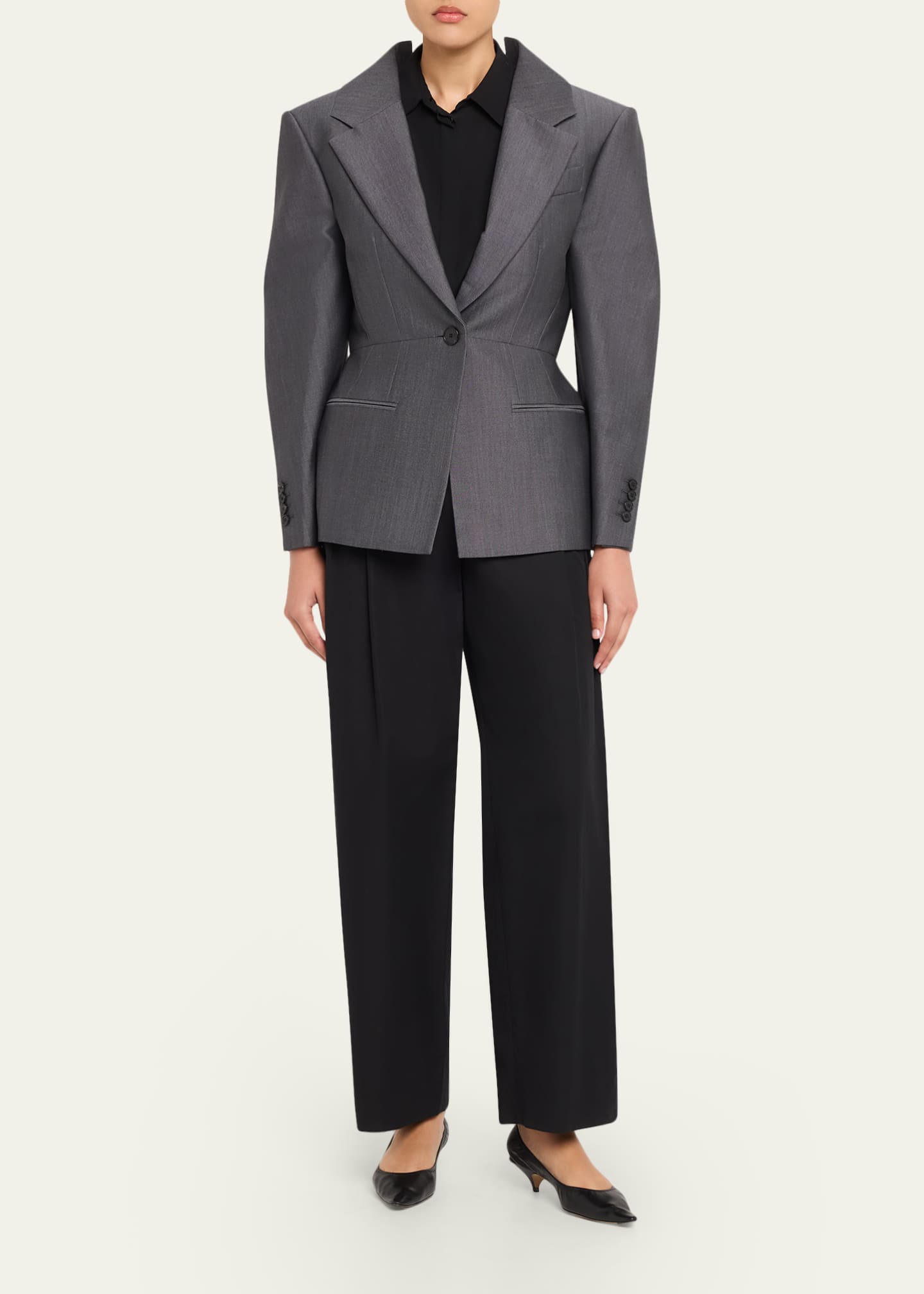 Givenchy Slashed Wool Single-Breasted Jacket - Bergdorf Goodman