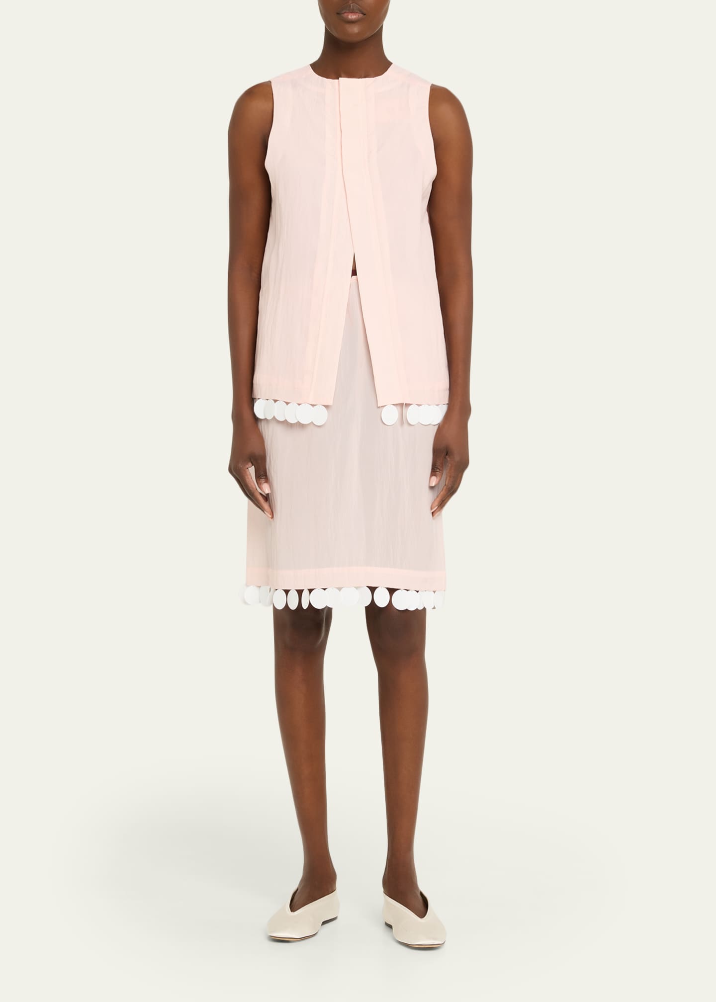 Plan C Dot Sequined Knee-Length Slip Skirt - Bergdorf Goodman