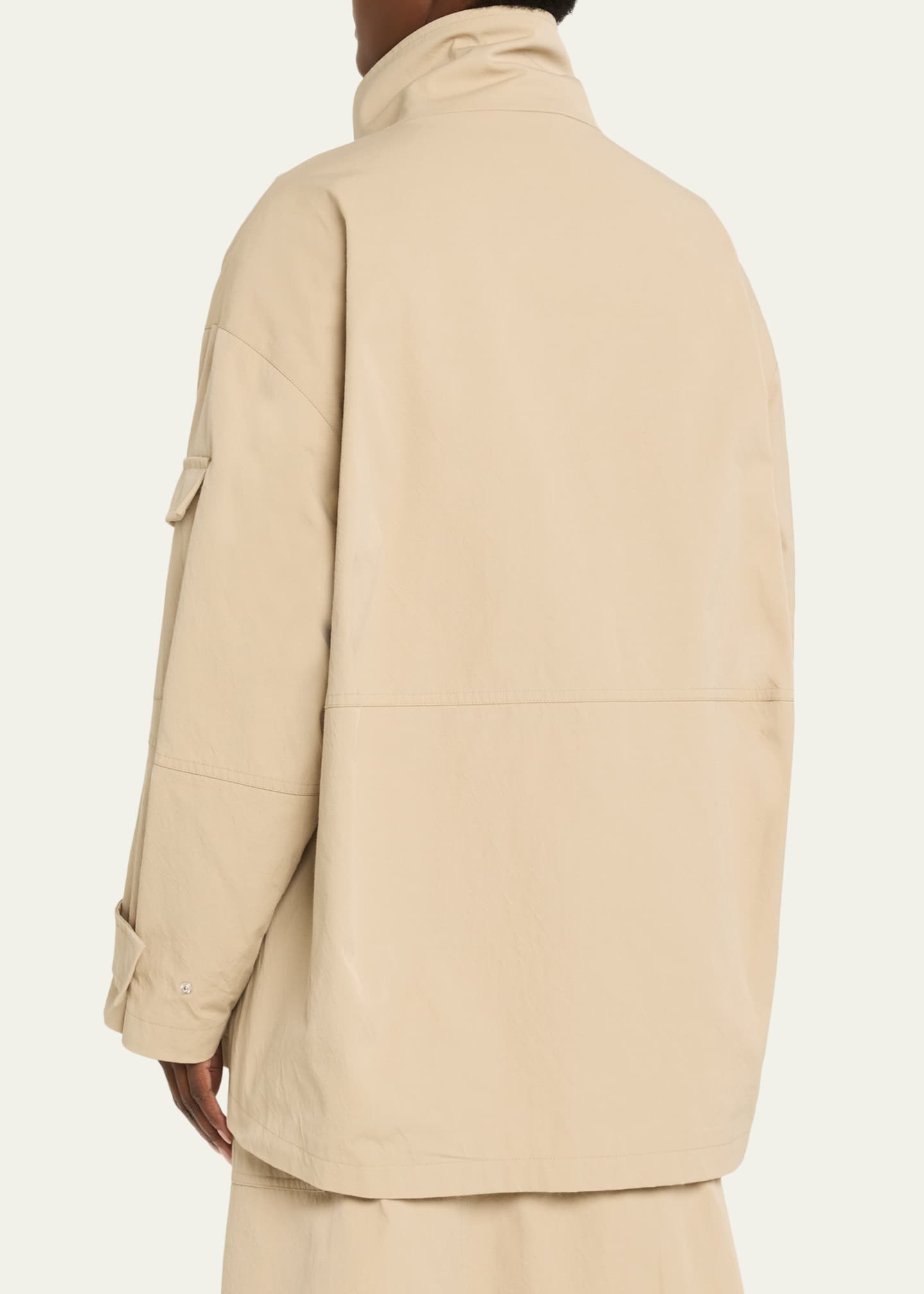 Plan C Oversized Nylon Utility Jacket - Bergdorf Goodman
