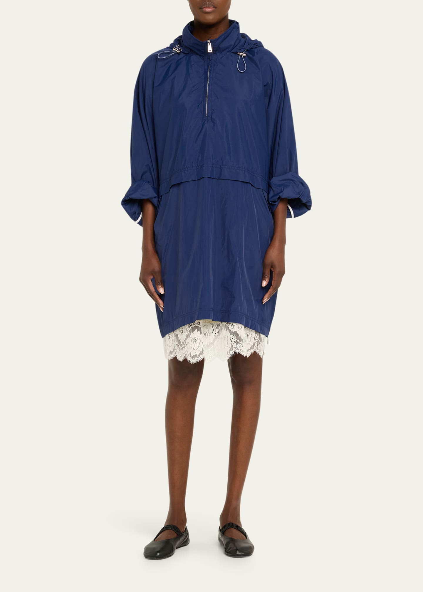 Plan C Oversized Nylon Anorak Jacket - Bergdorf Goodman