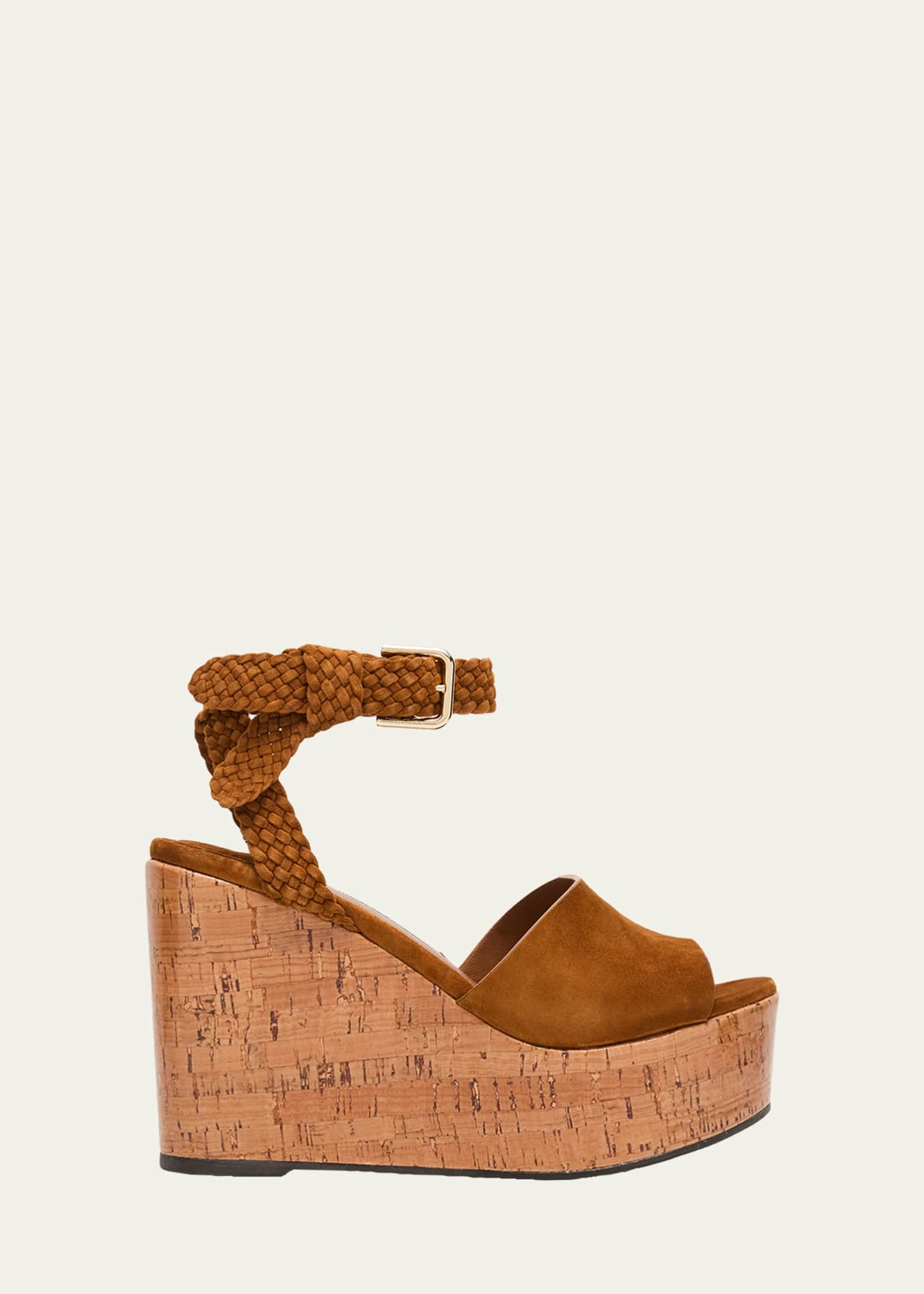 Jimmy Choo 100mm Jori Suede Platform Wedge Sandals - Bergdorf Goodman