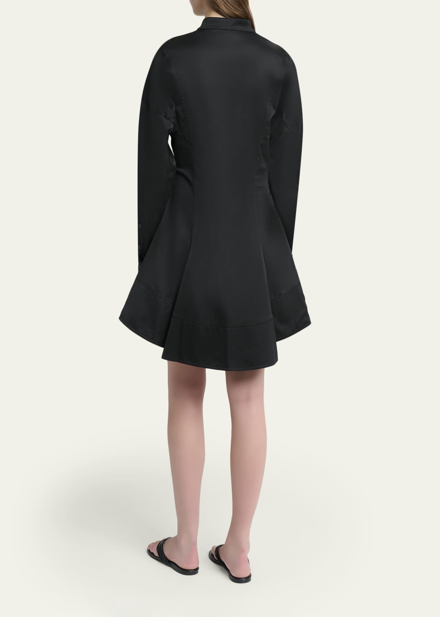 proenza schouler mini dress Proenza Schouler Women's Janan Cotton Sateen Shirtdress - Black