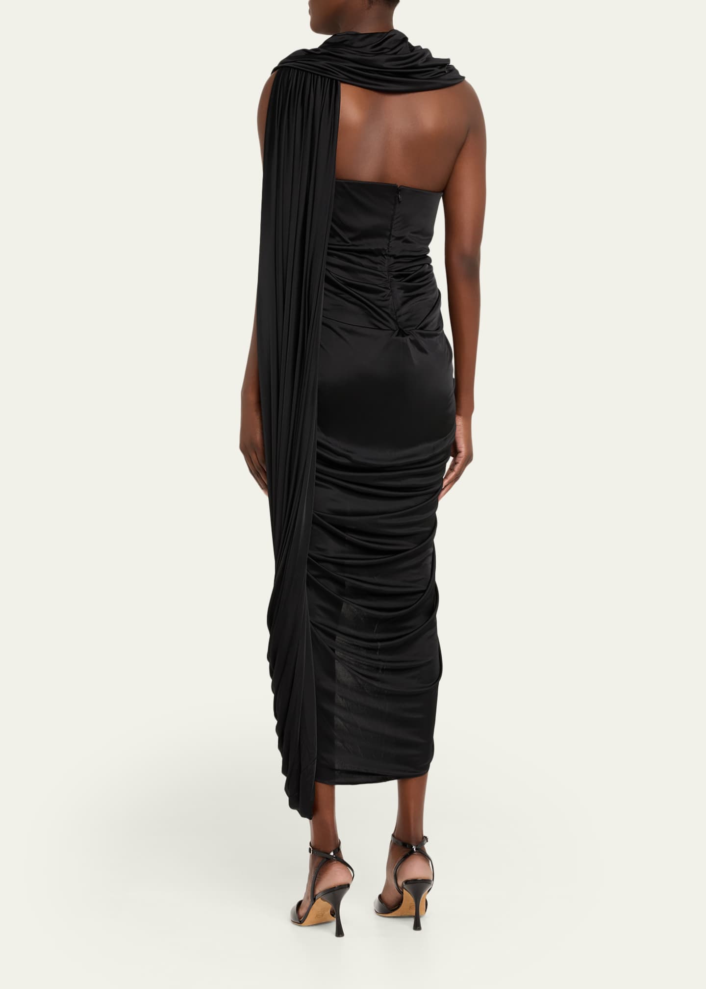 Loewe Women's Draped Jersey Gown - Black - Size 8