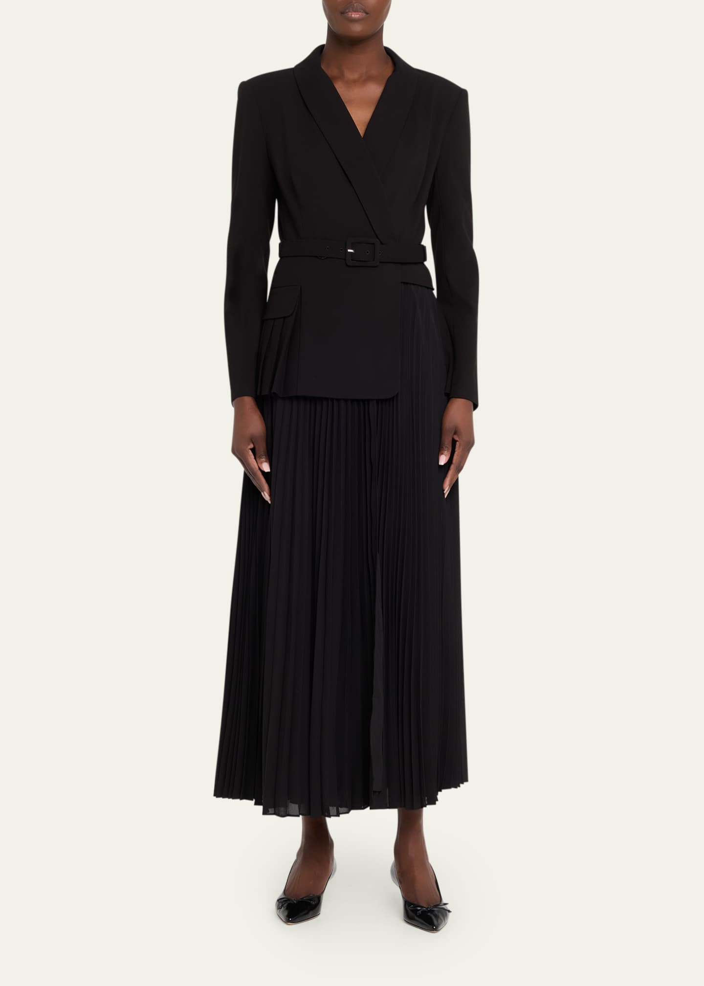 topshop pleated blazer dress in black SIMKHAI Women's Alexandra Blazer Dress - Black