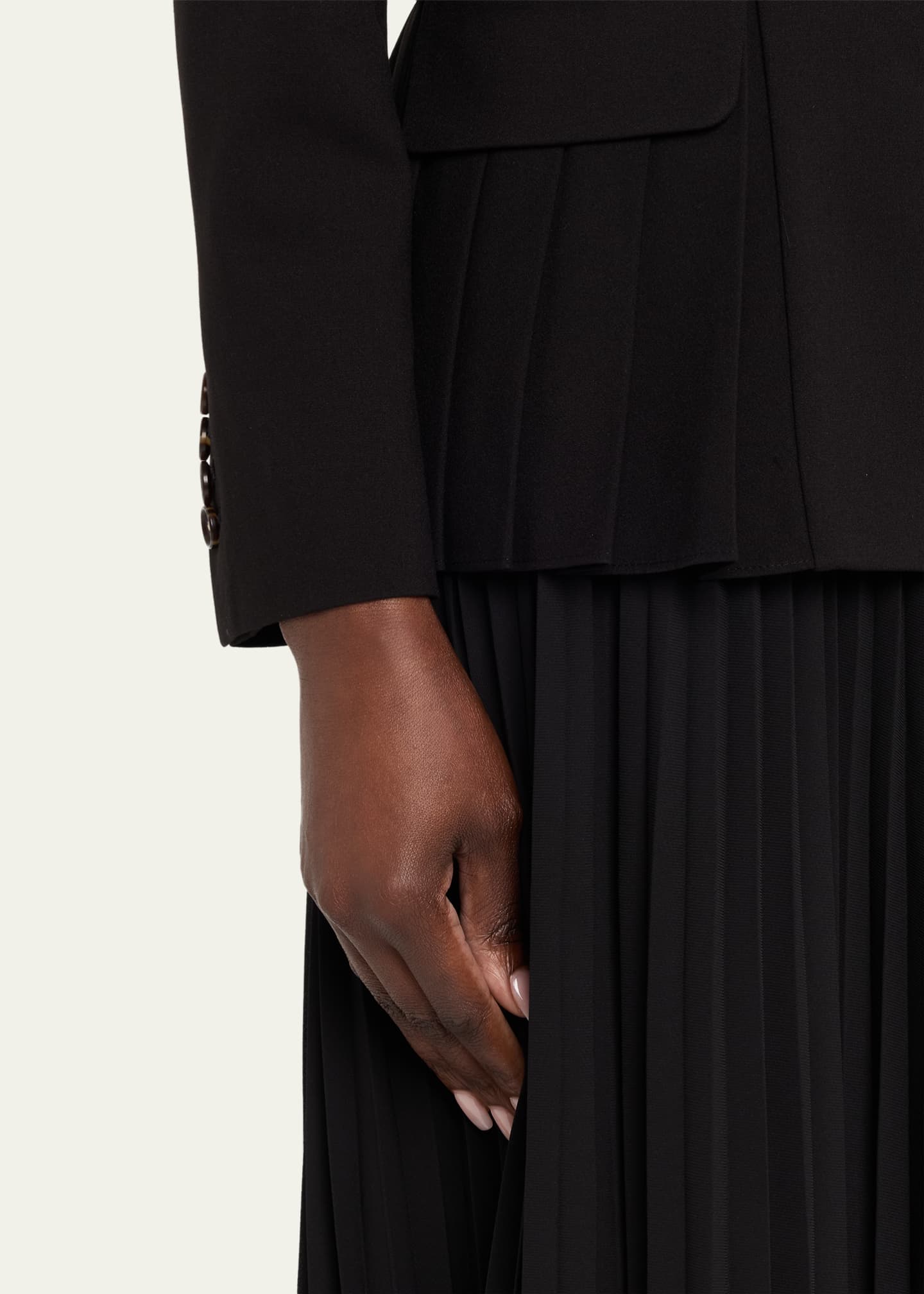 noora pleated blazer dress MILLY Noora Blazer Dress in Black