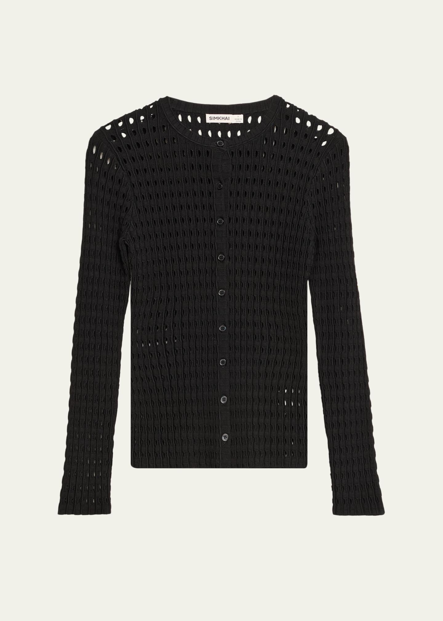 SIMKHAI Mabel Openwork Cardigan - Bergdorf Goodman