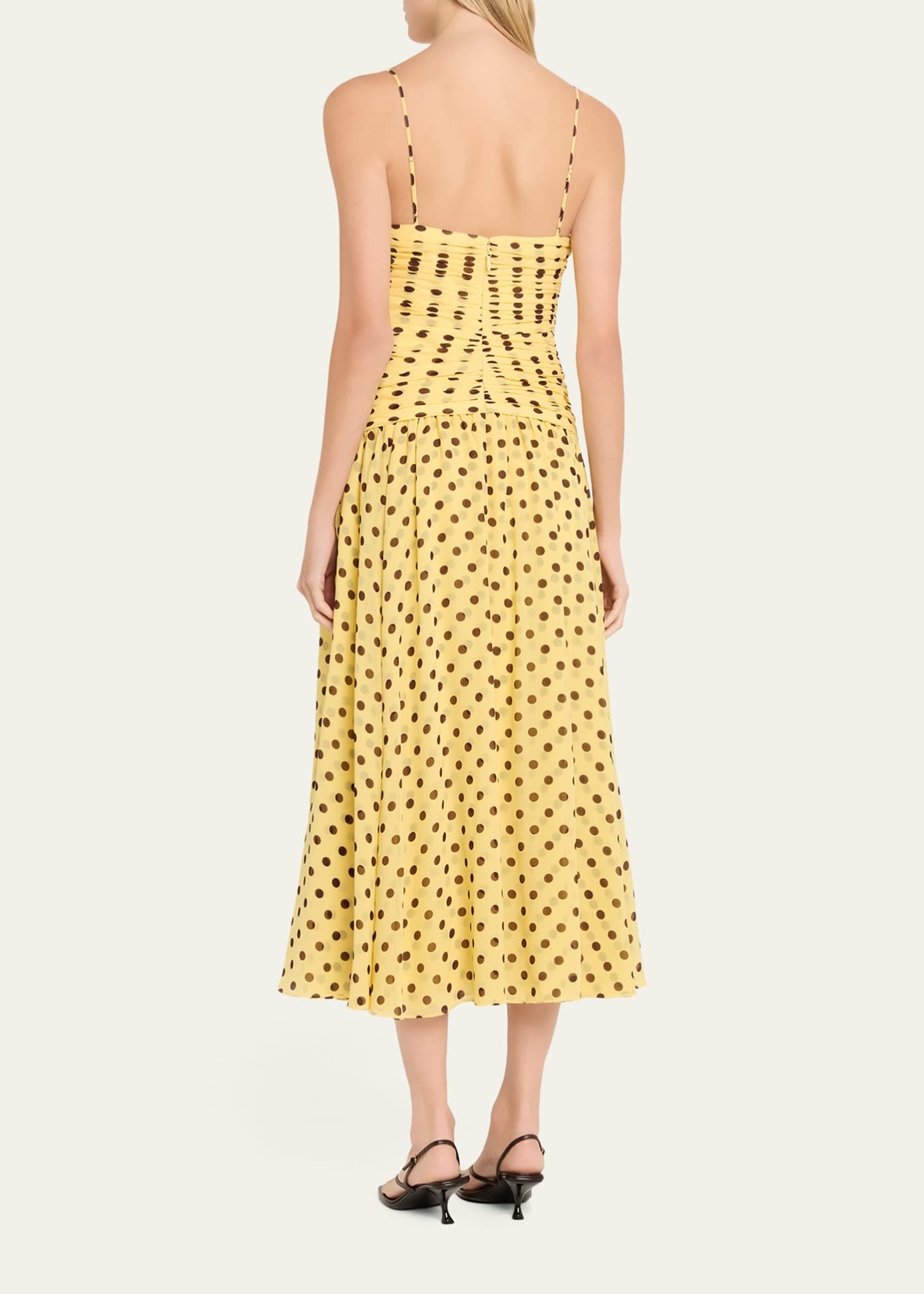 yellow drop waist midi dress Yellow Cotton Drop Waist Midi Dress with Crinkled Linen Skirt – shopaleena main image 0