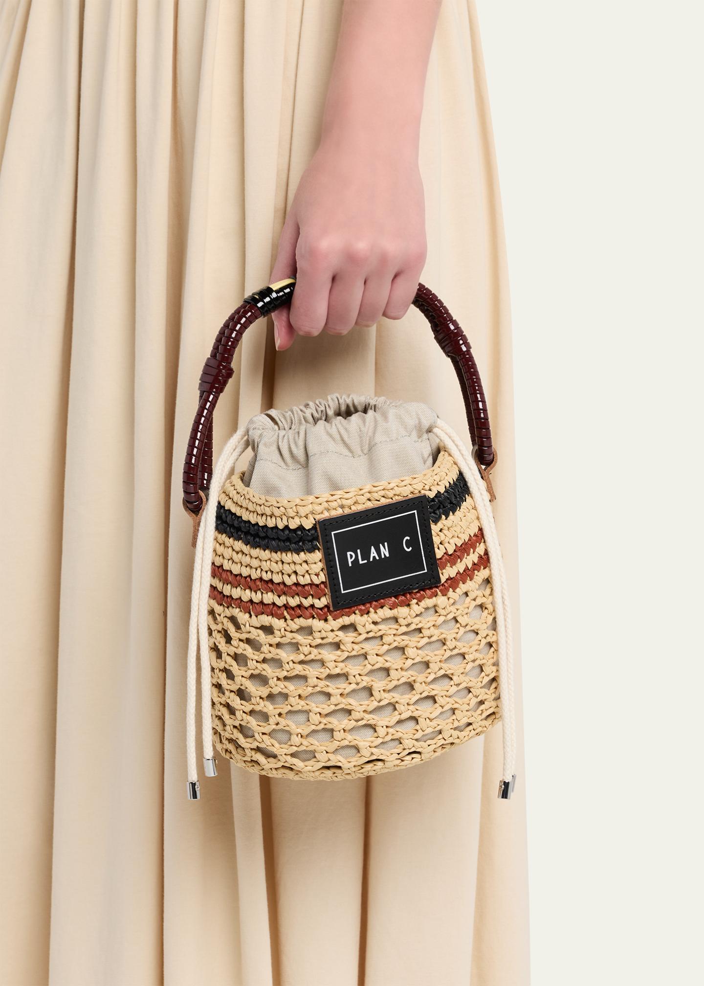 Plan C Woven Raffia Bucket Bag - Bergdorf Goodman