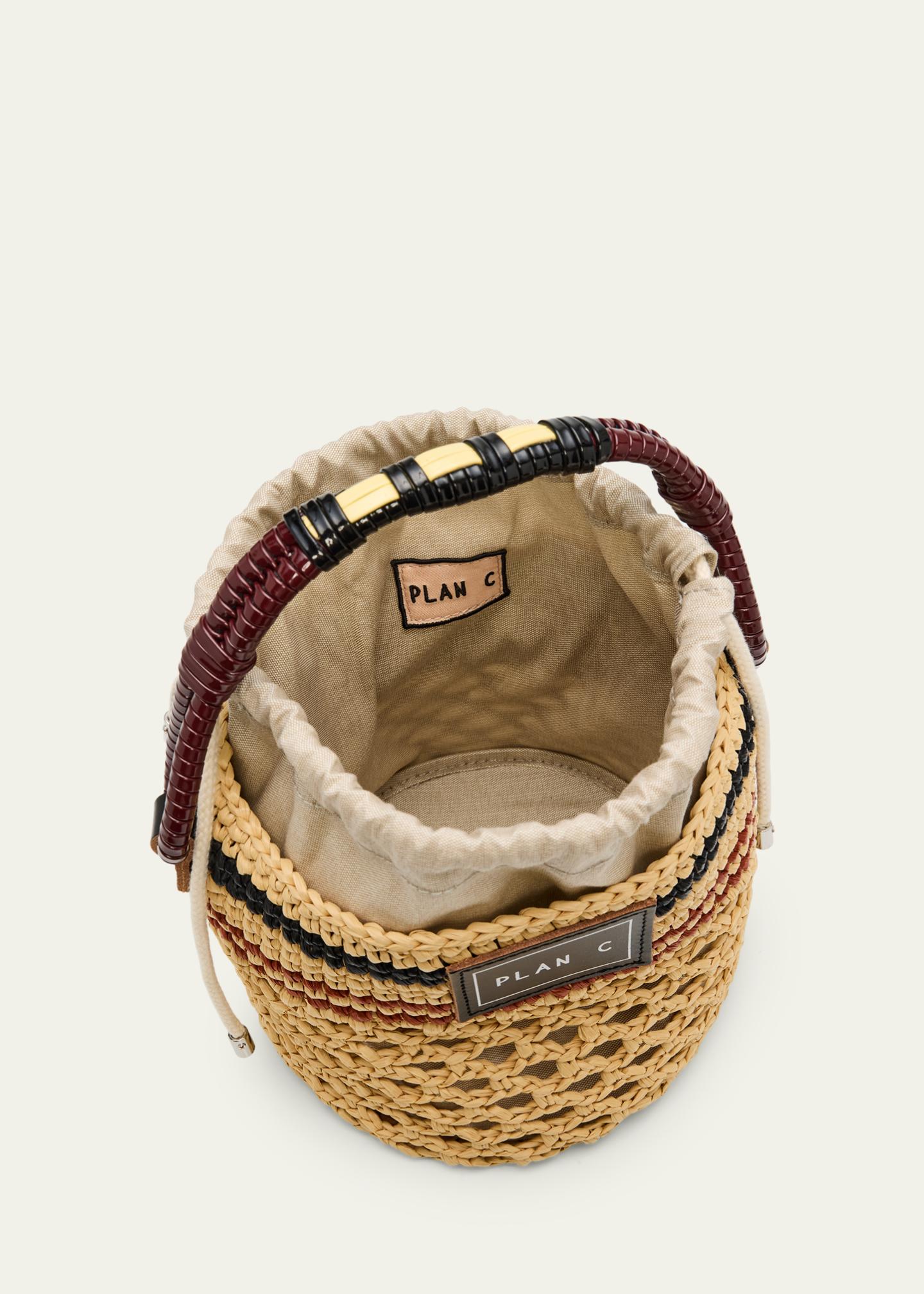 Plan C Woven Raffia Bucket Bag - Bergdorf Goodman