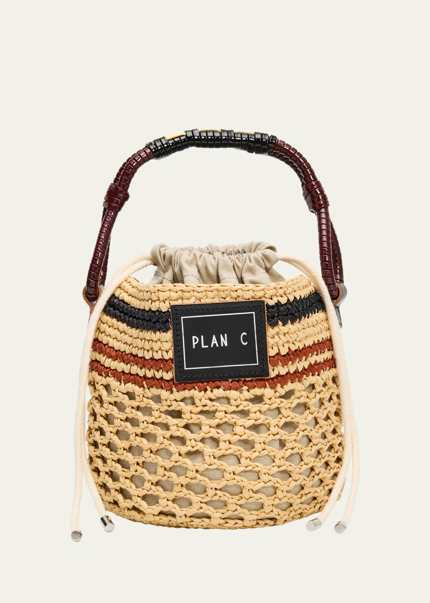 Plan C Woven Raffia Bucket Bag - Bergdorf Goodman