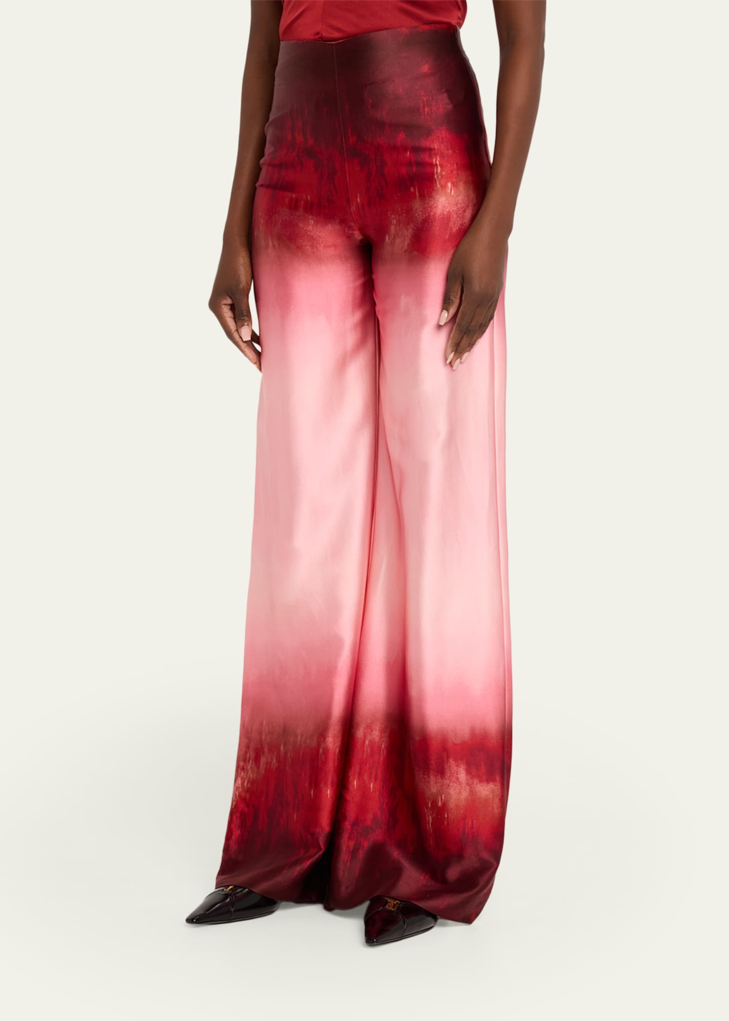 Silvia Tcherassi Andie Degrade Silk Wide-Leg Pants - Bergdorf Goodman