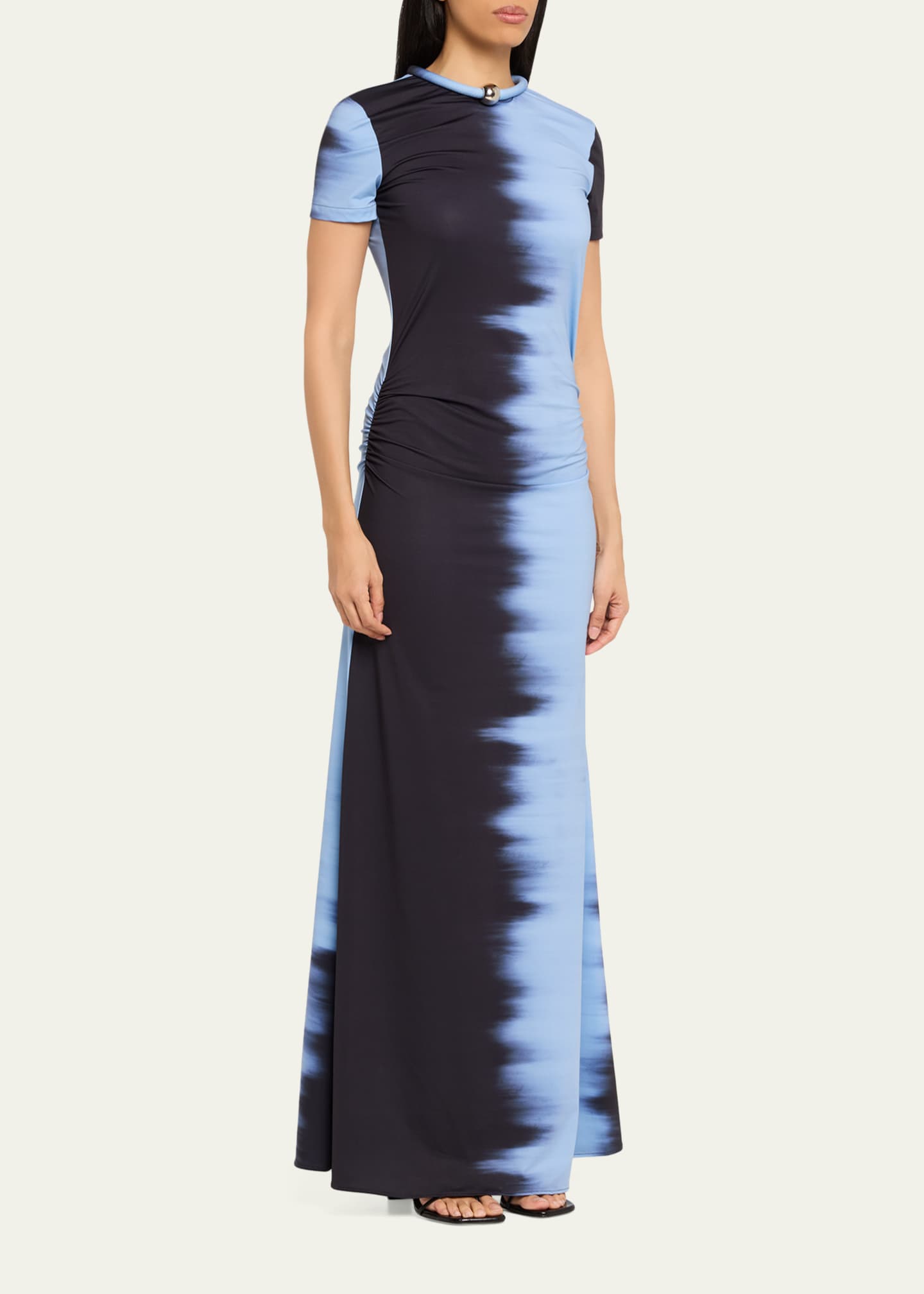 Silvia Tcherassi Yara Tie-Dye Short-Sleeve Maxi Dress