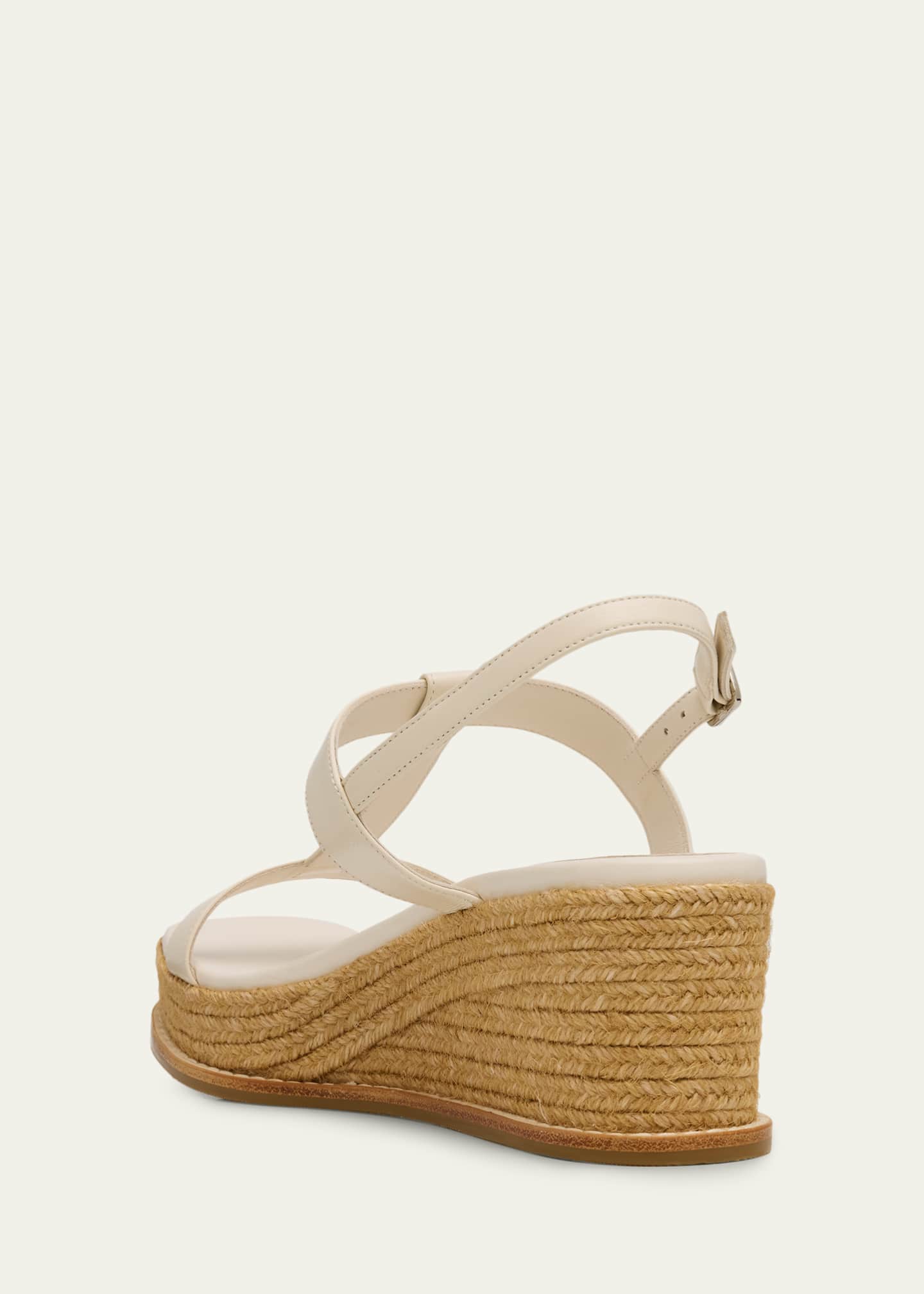 Jimmy Choo Theia 60 Leather Espadrille Wedge Sandals - Bergdorf