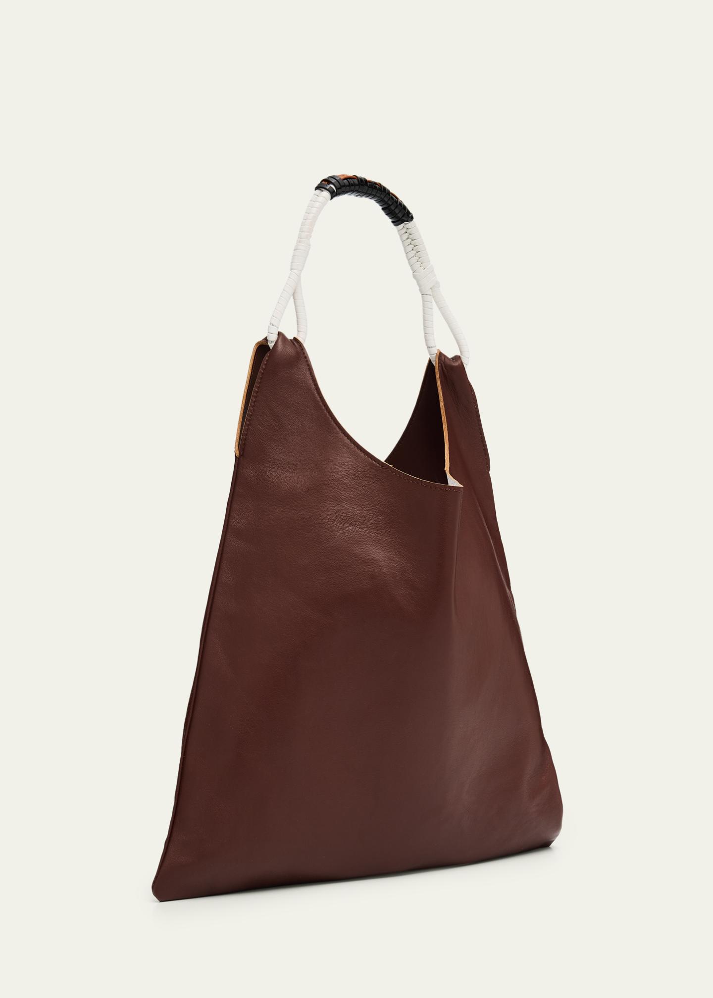 Plan C Floral Applique Leather Shopper Tote Bag - Bergdorf Goodman