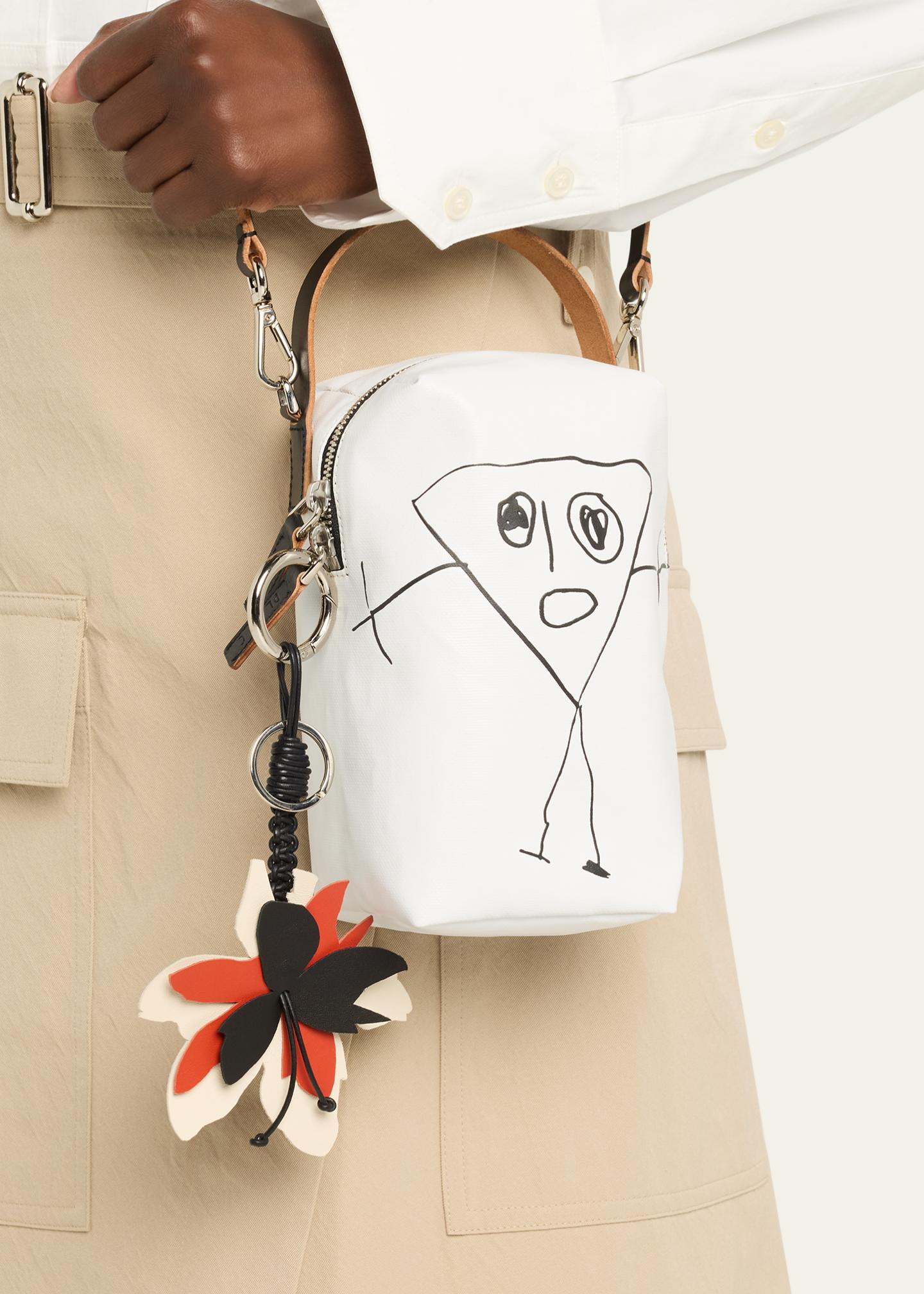Plan C Leather Flower Bag Charm - Bergdorf Goodman
